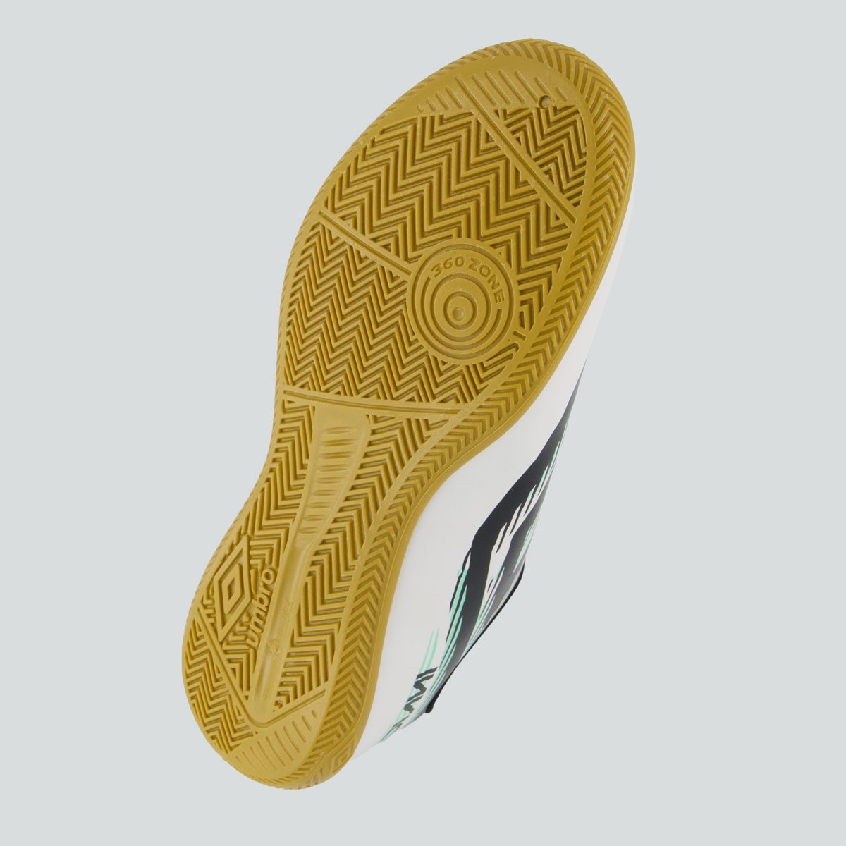 Chuteira Umbro Invictus Futsal Branca e Verde Branco/Verde 5