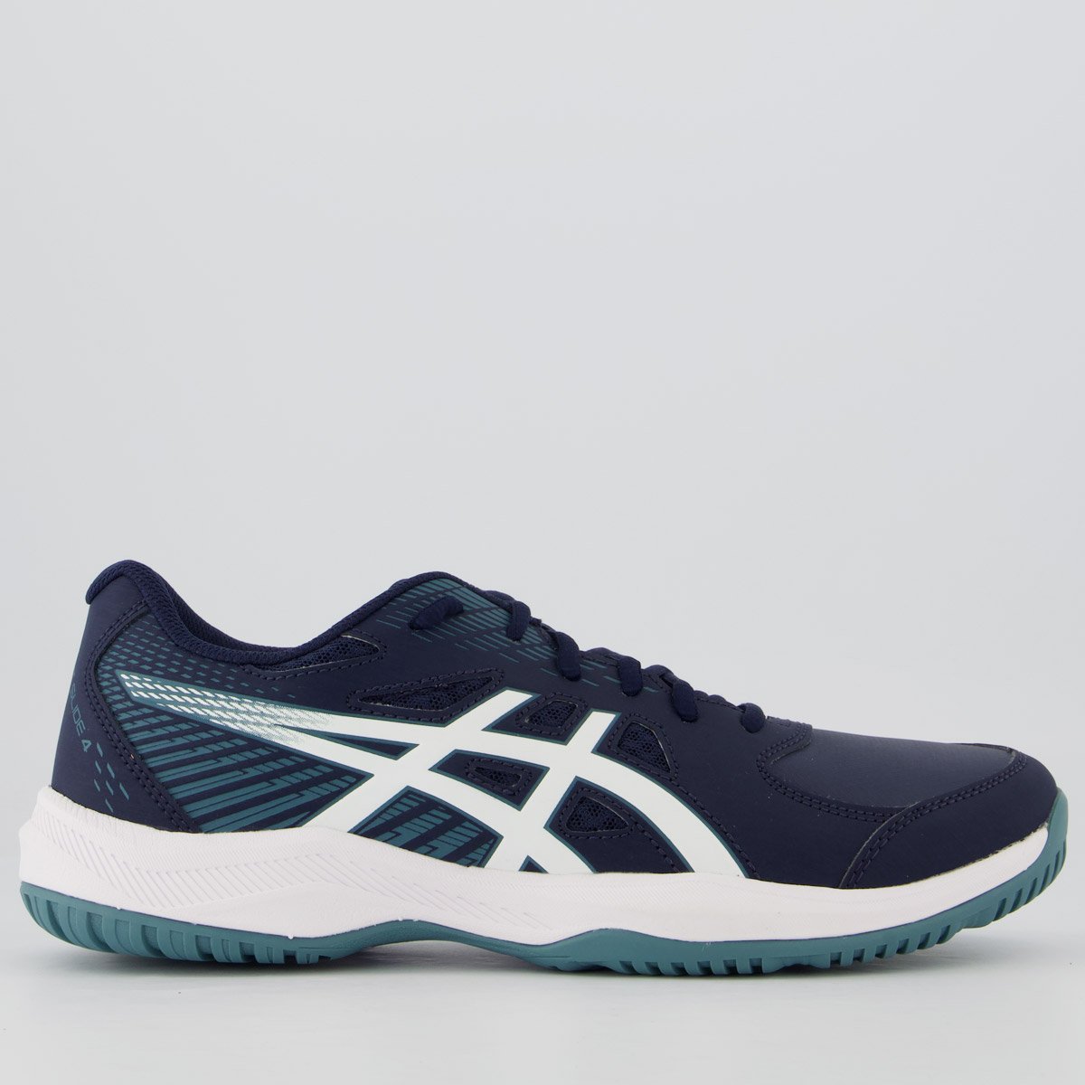 Tênis Asics Court Slide 4 Azul Marinho e Branco
