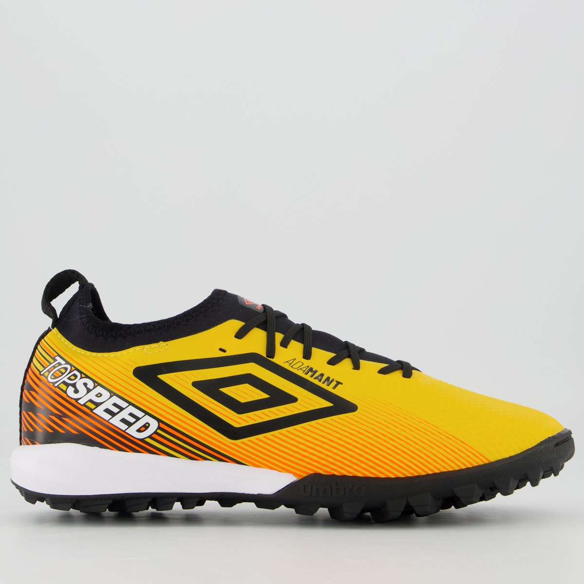 Chuteira Umbro Top Speed Club Society Laranja e Preta