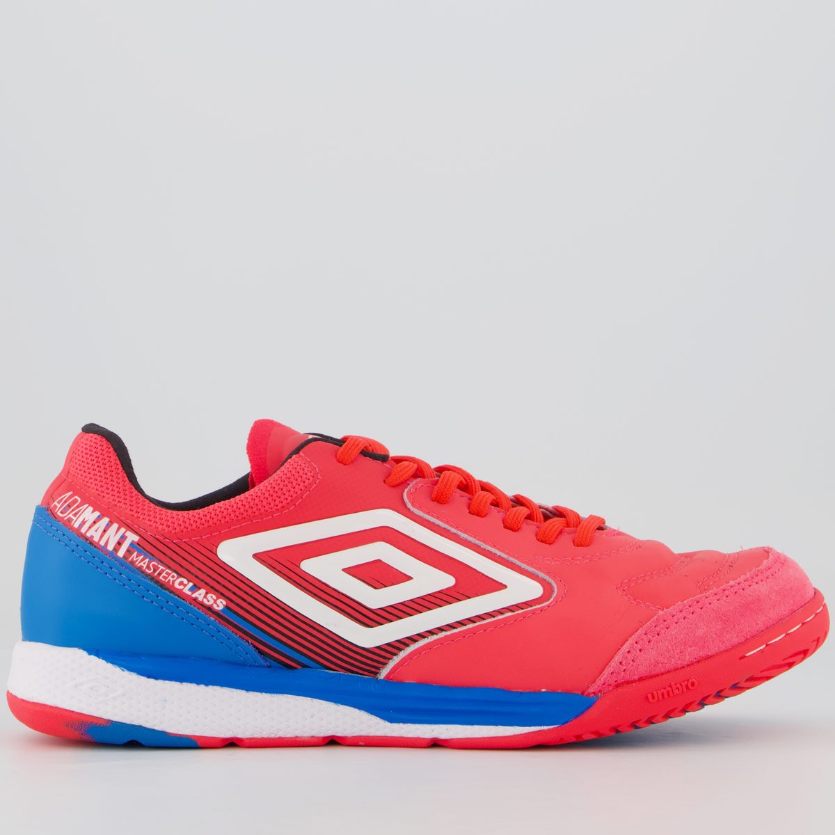 Chuteira Umbro Adamant Master Class Pro Bump Futsal Rosa e Azul