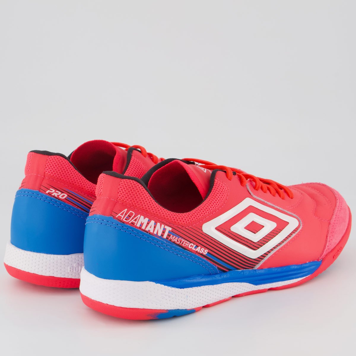 Chuteira Umbro Adamant Master Class Pro Bump Futsal Rosa e Azul Rosa 3