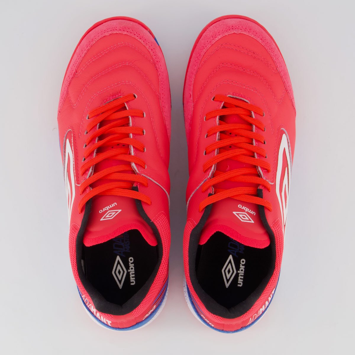 Chuteira Umbro Adamant Master Class Pro Bump Futsal Rosa e Azul Rosa 4