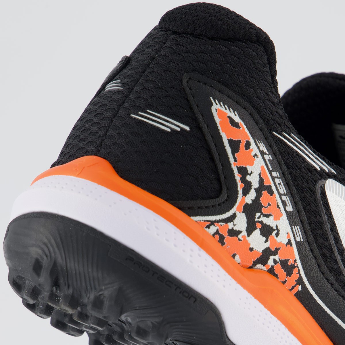 Chuteira Joma Liga 5 Society Preta e Laranja Preto 6