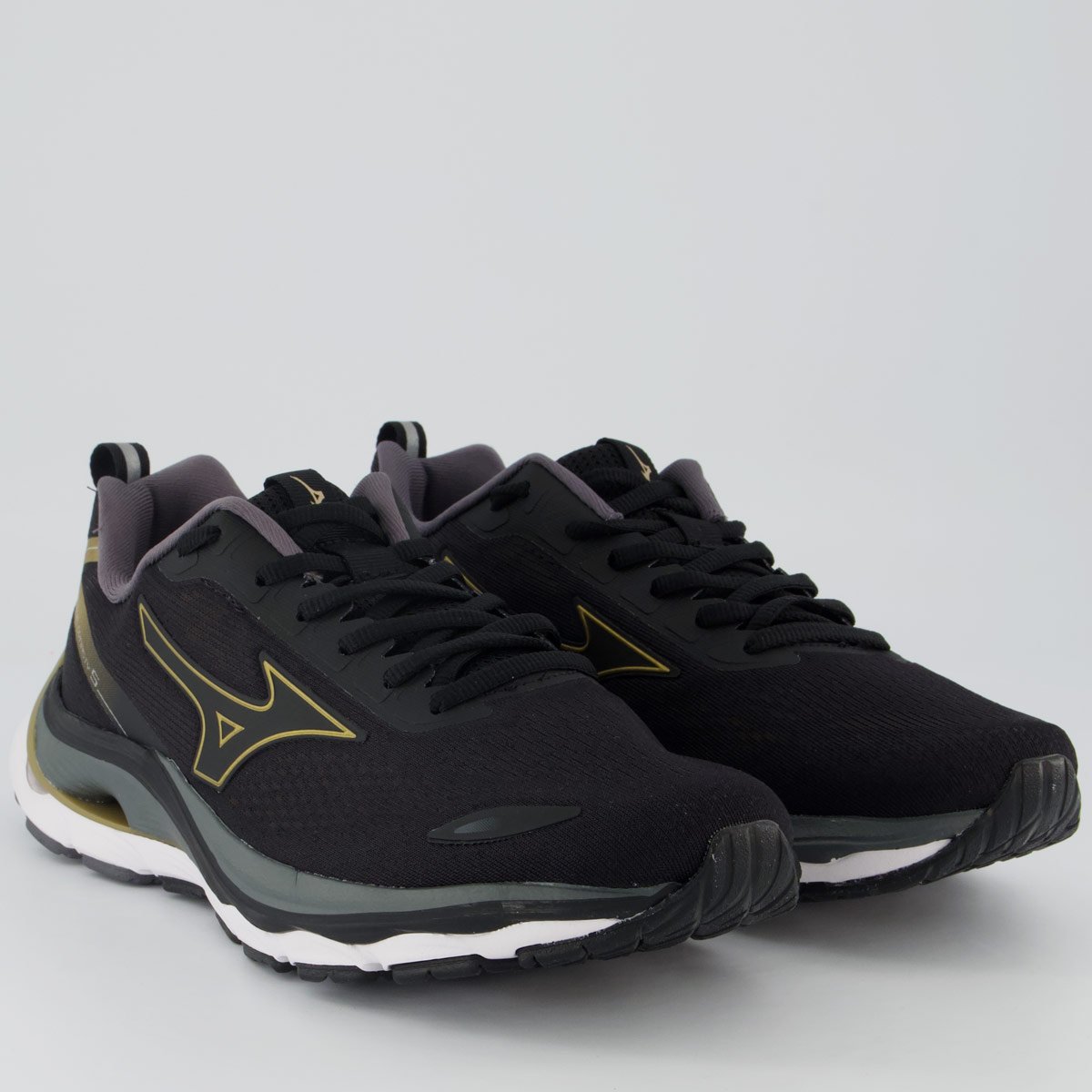 Tênis Mizuno Wave Dynasty 5 Preto Preto 2