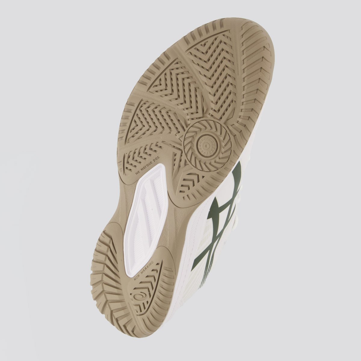 Tênis Asics Court-Slide 4 Branco e Verde Oliva Branco 5