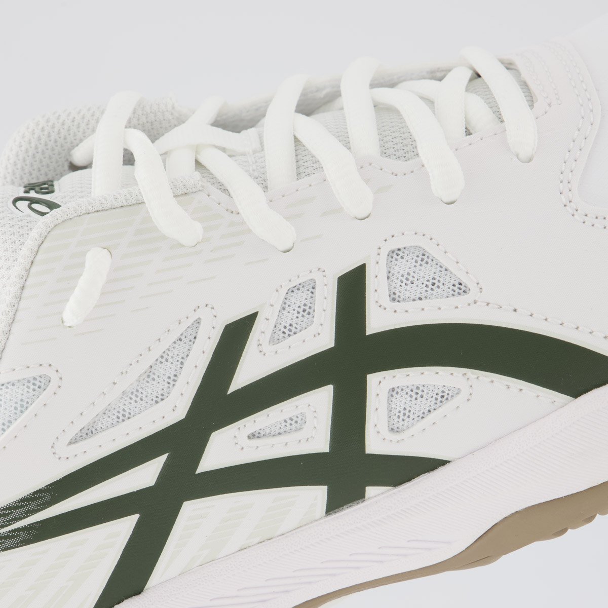 Tênis Asics Court-Slide 4 Branco e Verde Oliva Branco 7