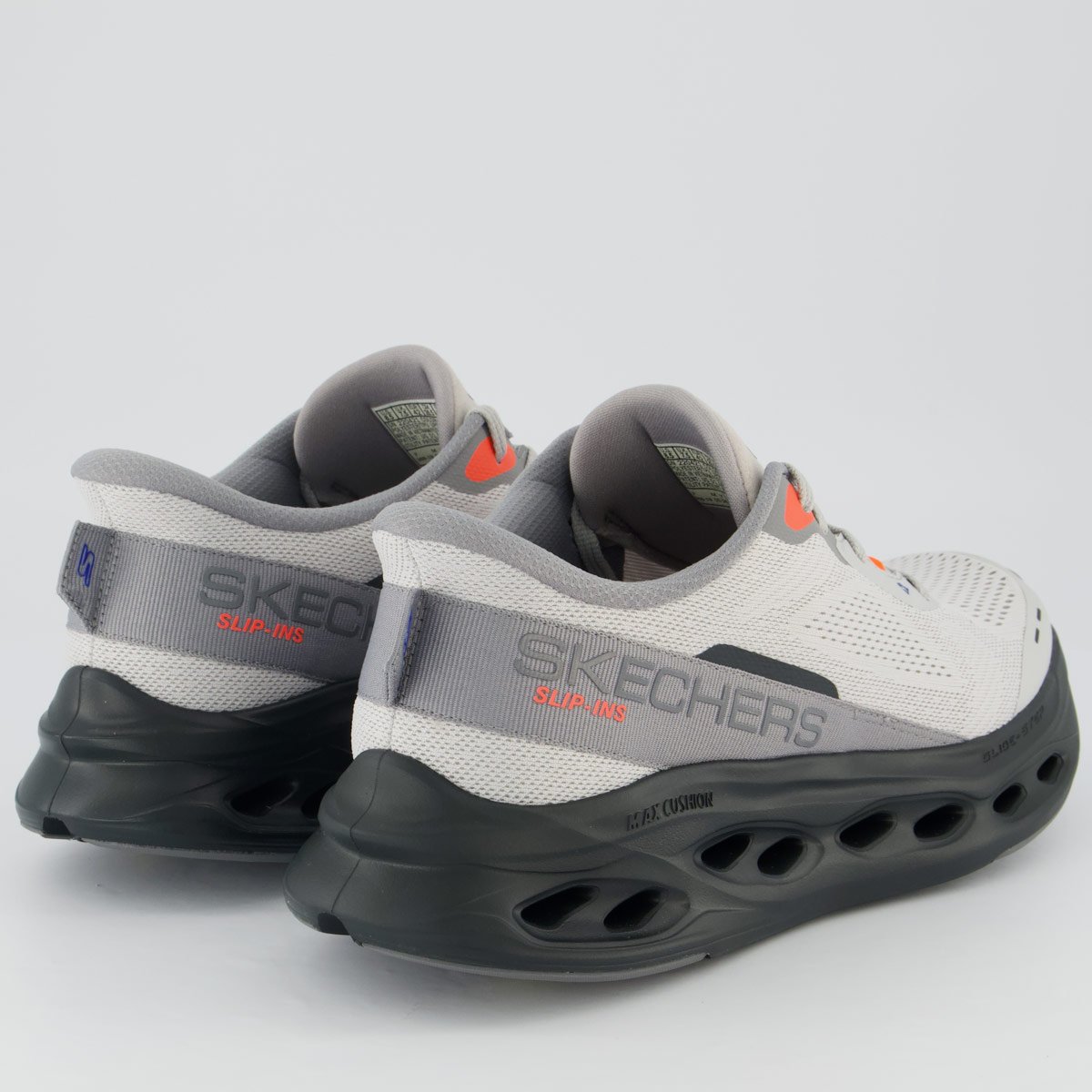 Tênis Skechers Max Cushioning Glide-Step Cinza Branco/Cinza 3