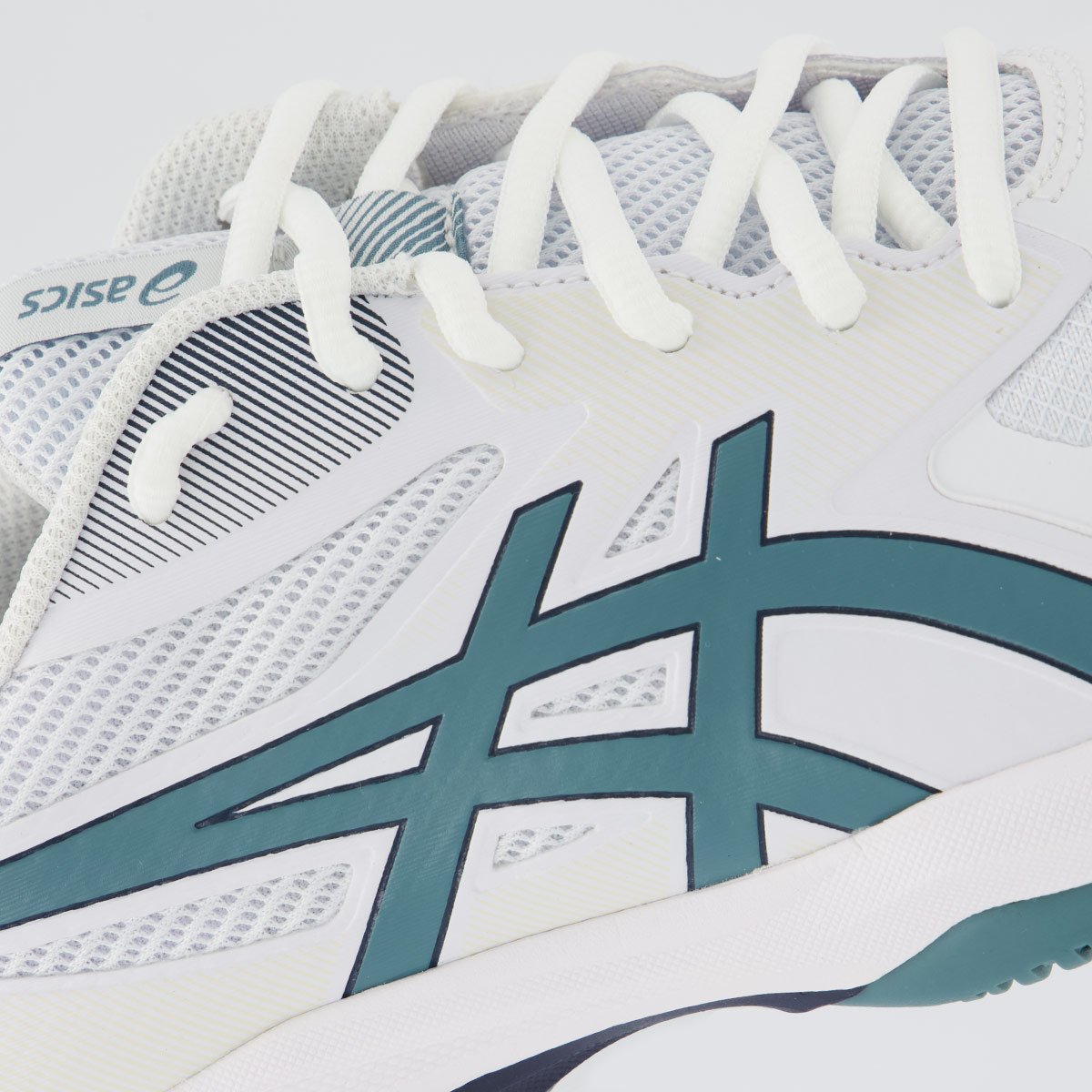 Tênis Asics Game FF Branco e Verde Branco 7