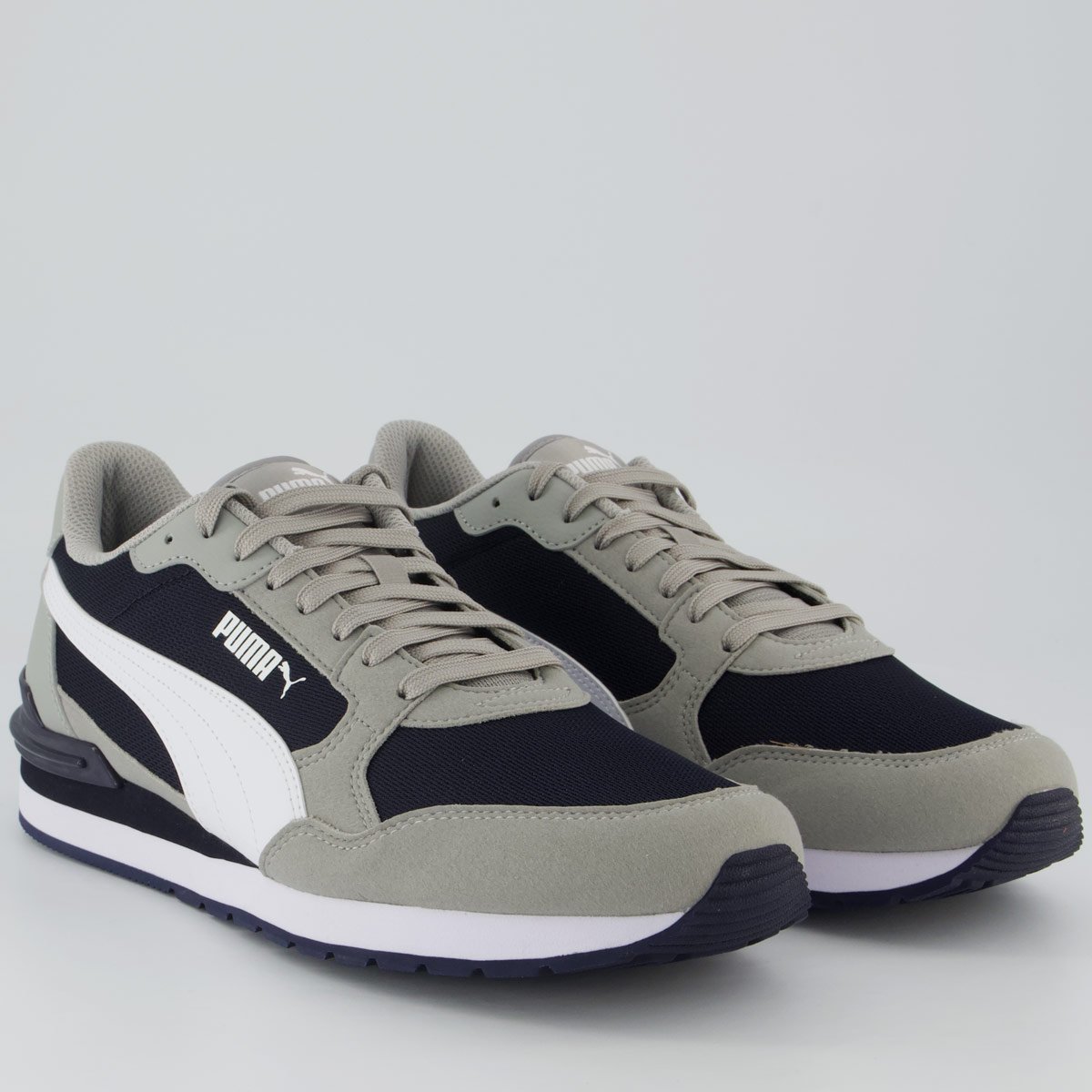 Tenis Puma St Runner V4 Mesh Cinza e Preto Cinza/Preto 2