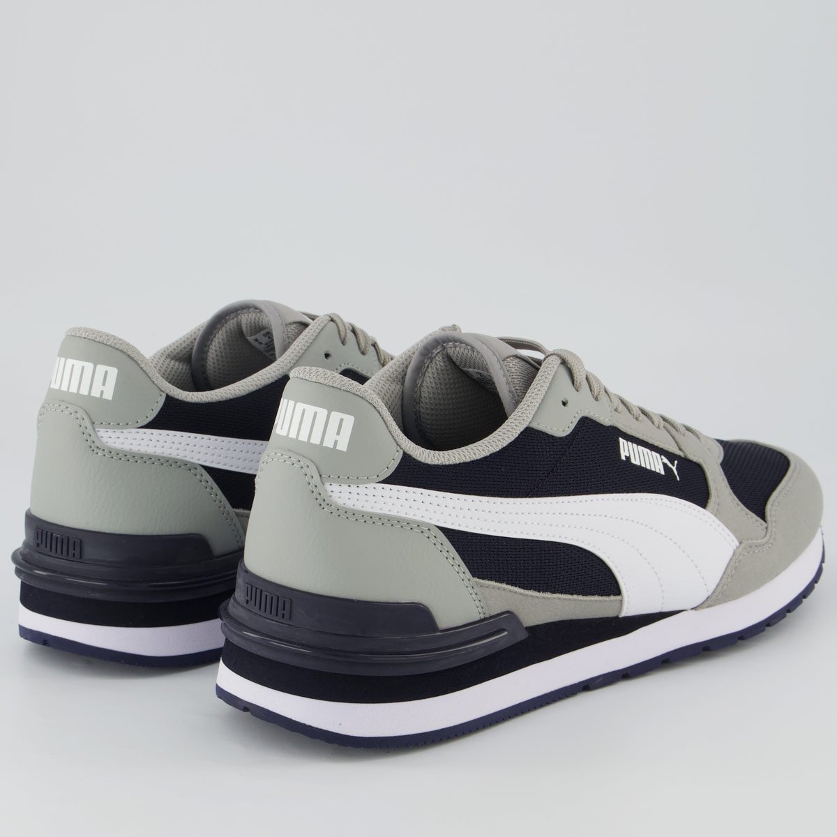 Tenis Puma St Runner V4 Mesh Cinza e Preto Cinza/Preto 3
