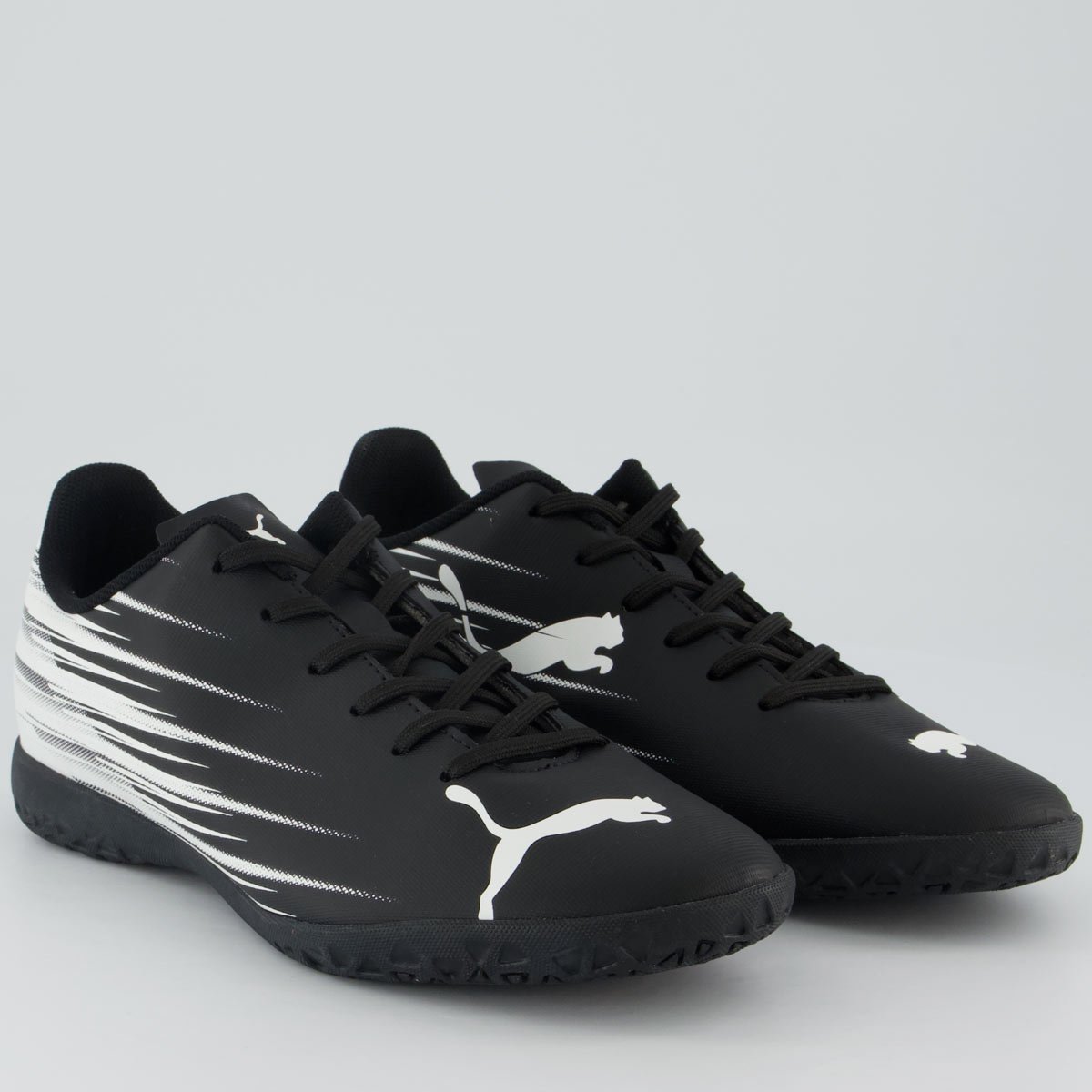 Chuteira Puma Attacanto II Futsal Preta e Branca Preto/Branco 2