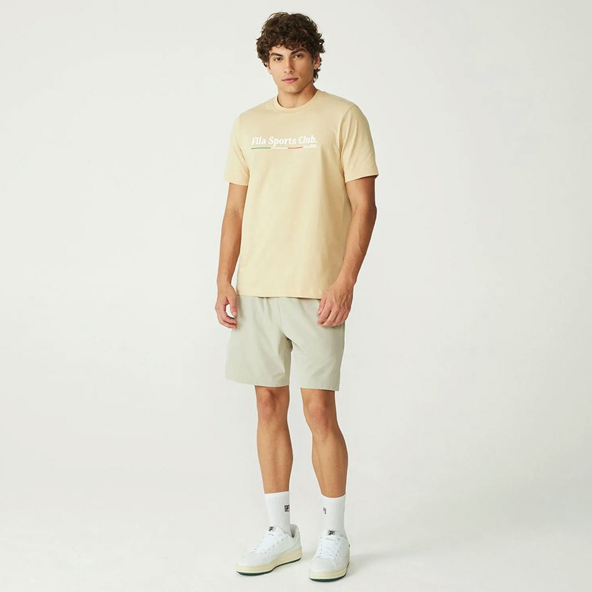 Camiseta Fila Regular Classic Bege Bege 2