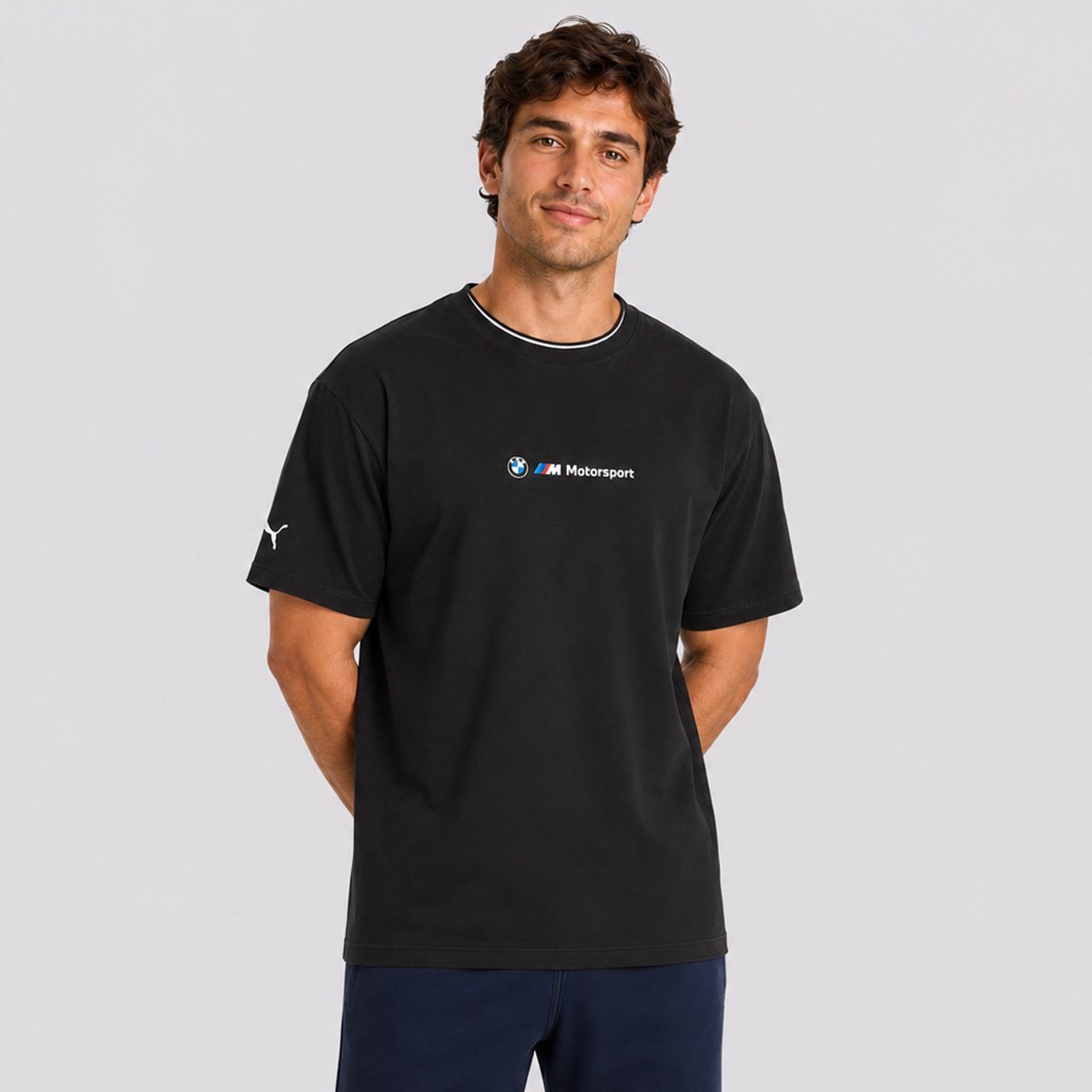 Camiseta Puma SMW Motorsport BMW Sportswear Graphic II Preta Preto 2