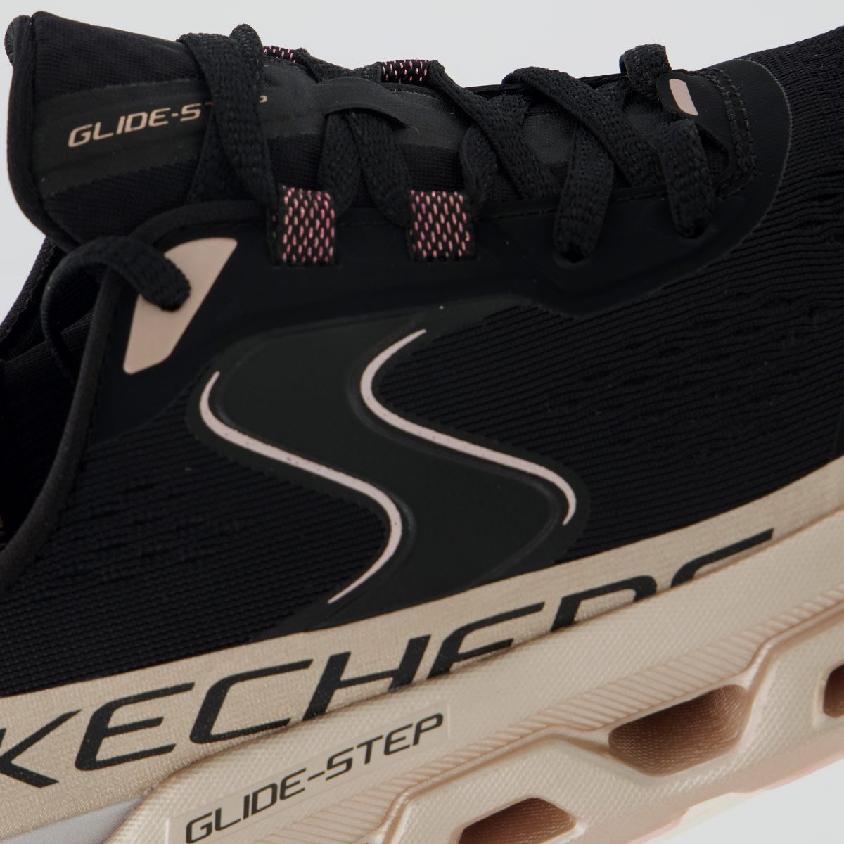 Tênis Skechers Glide-Step Altus Feminino Preto e Rosa Preto/Rosa 7