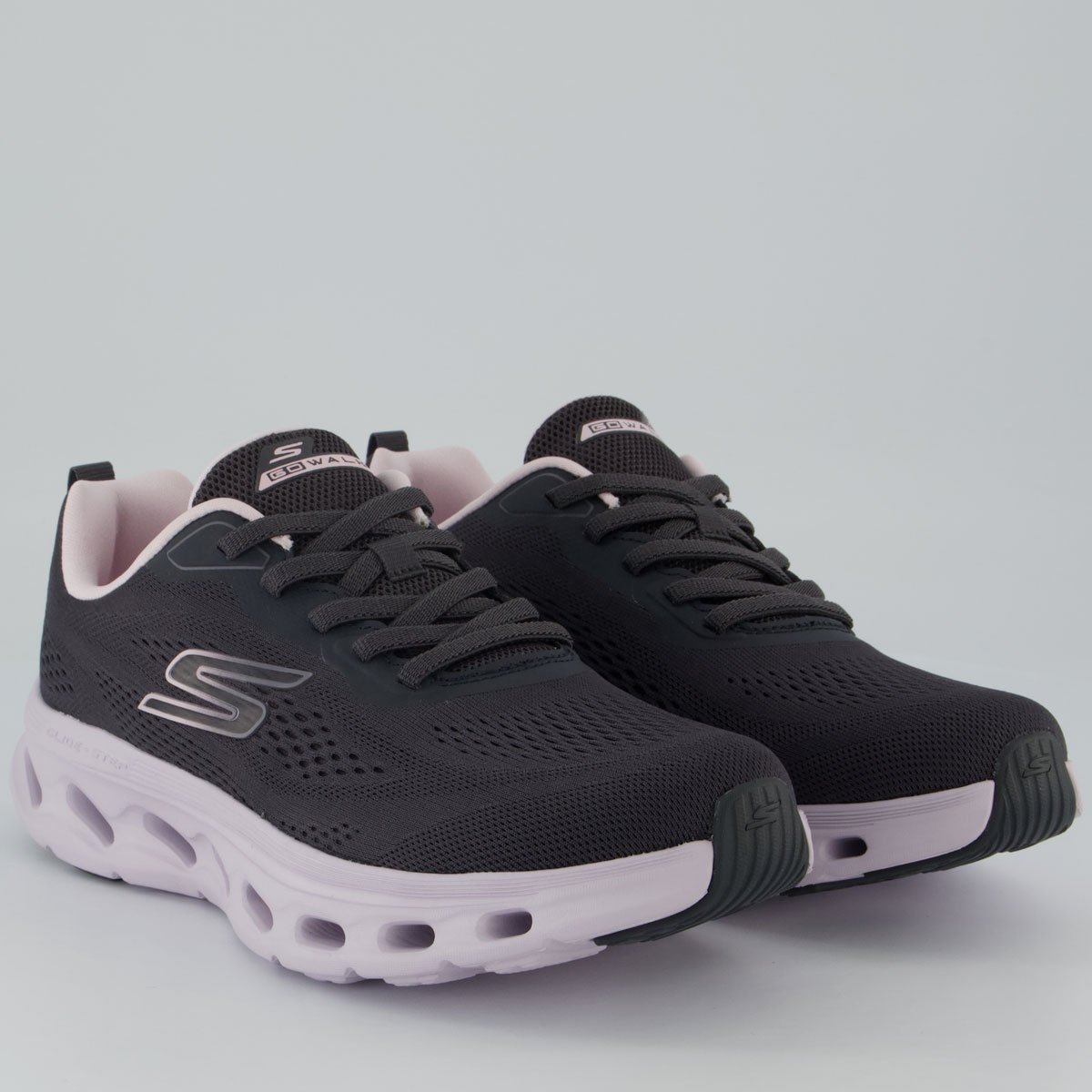 Tênis Skechers Go Walk Glide-Step 2.0 Kriste Feminino Cinza e Lilás Cinza 2