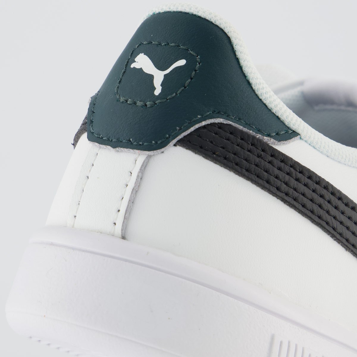 Tenis Puma Smash 3.0 Juvenil Branco e Verde Branco 6