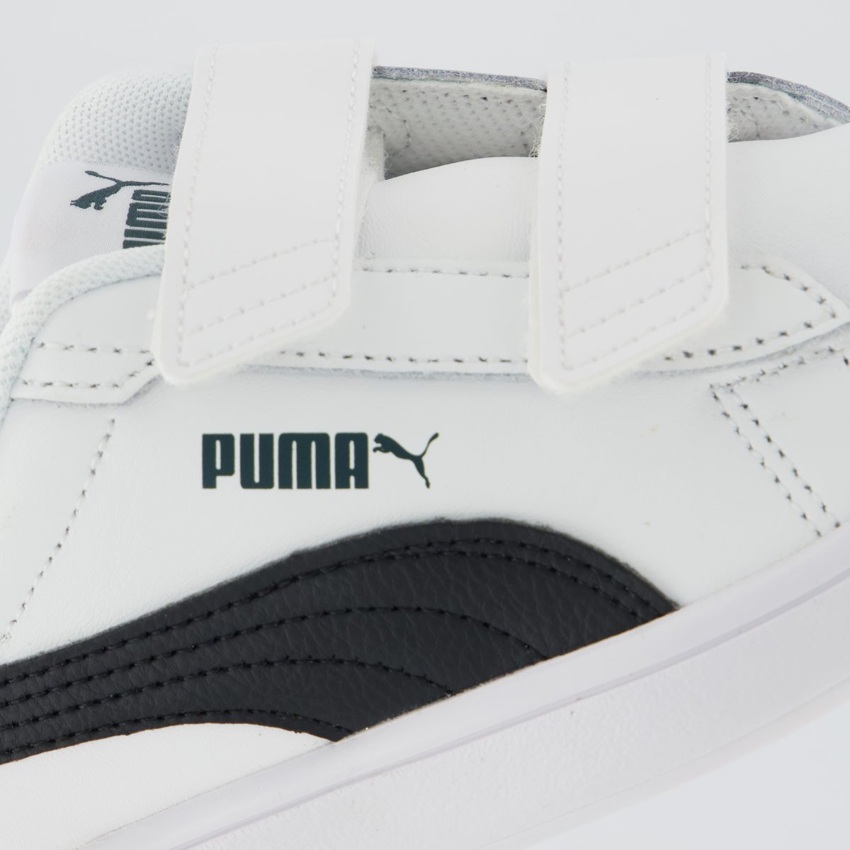 Tenis Puma Smash 3.0 Juvenil Branco e Verde Branco 7