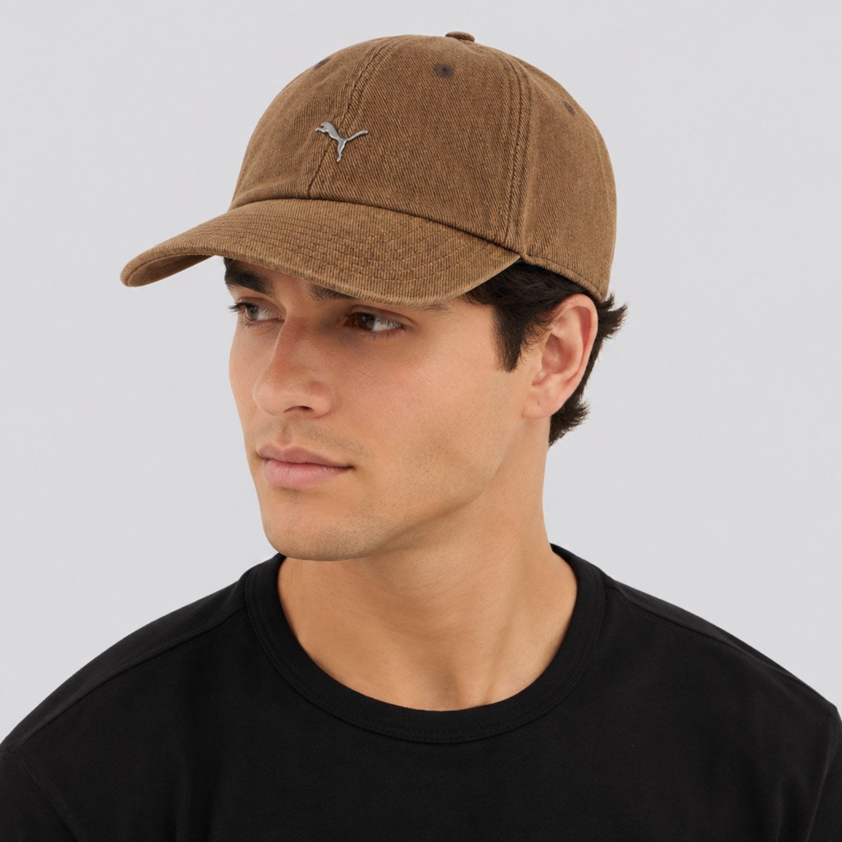 Boné Puma Wardrobe Ess Metal Dad Marrom Marrom 5