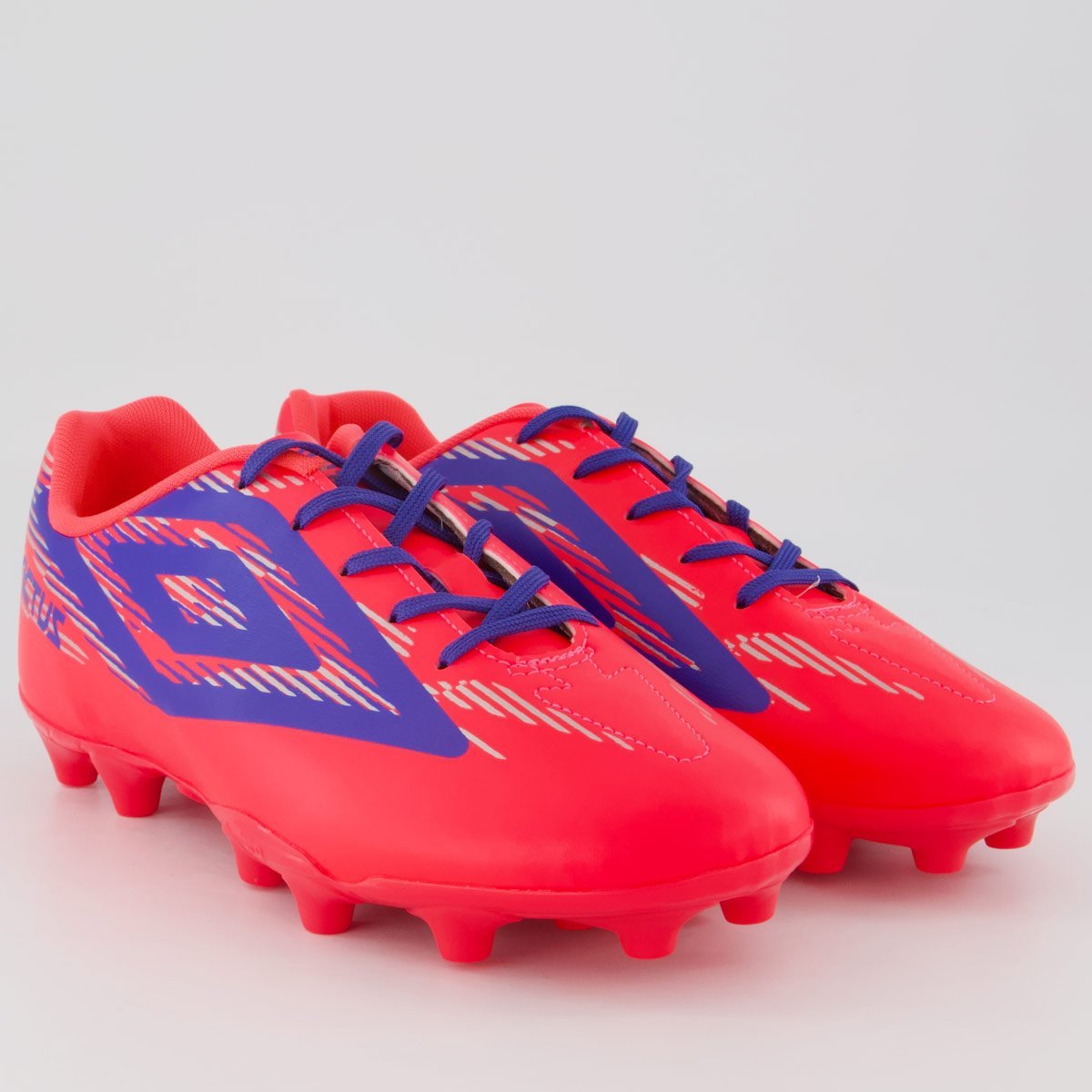 Chuteira Umbro Invictus Campo Rosa e Azul Rosa/Azul 2
