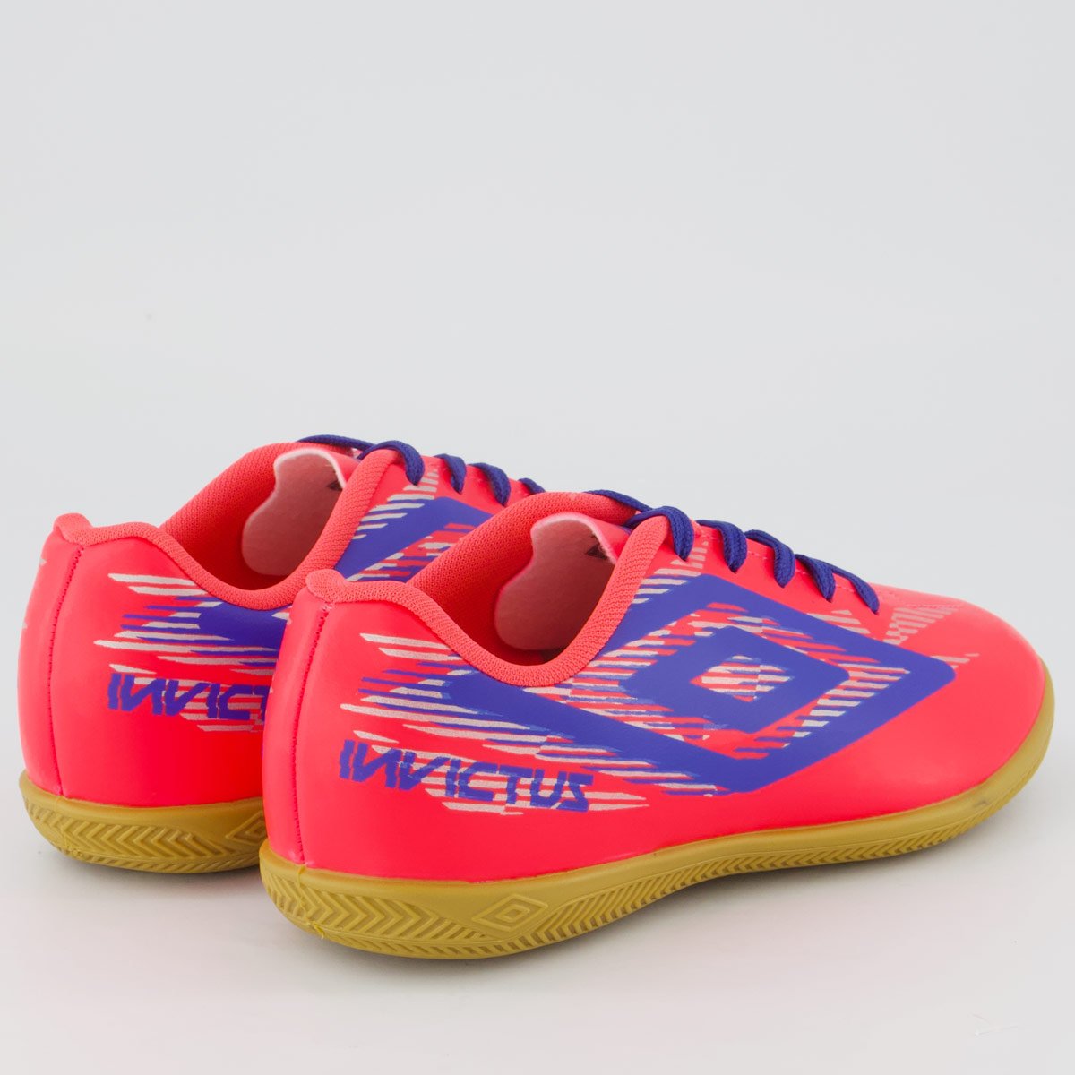 Chuteira Umbro Invictus Futsal Juvenil Rosa e Azul Rosa/Azul 3
