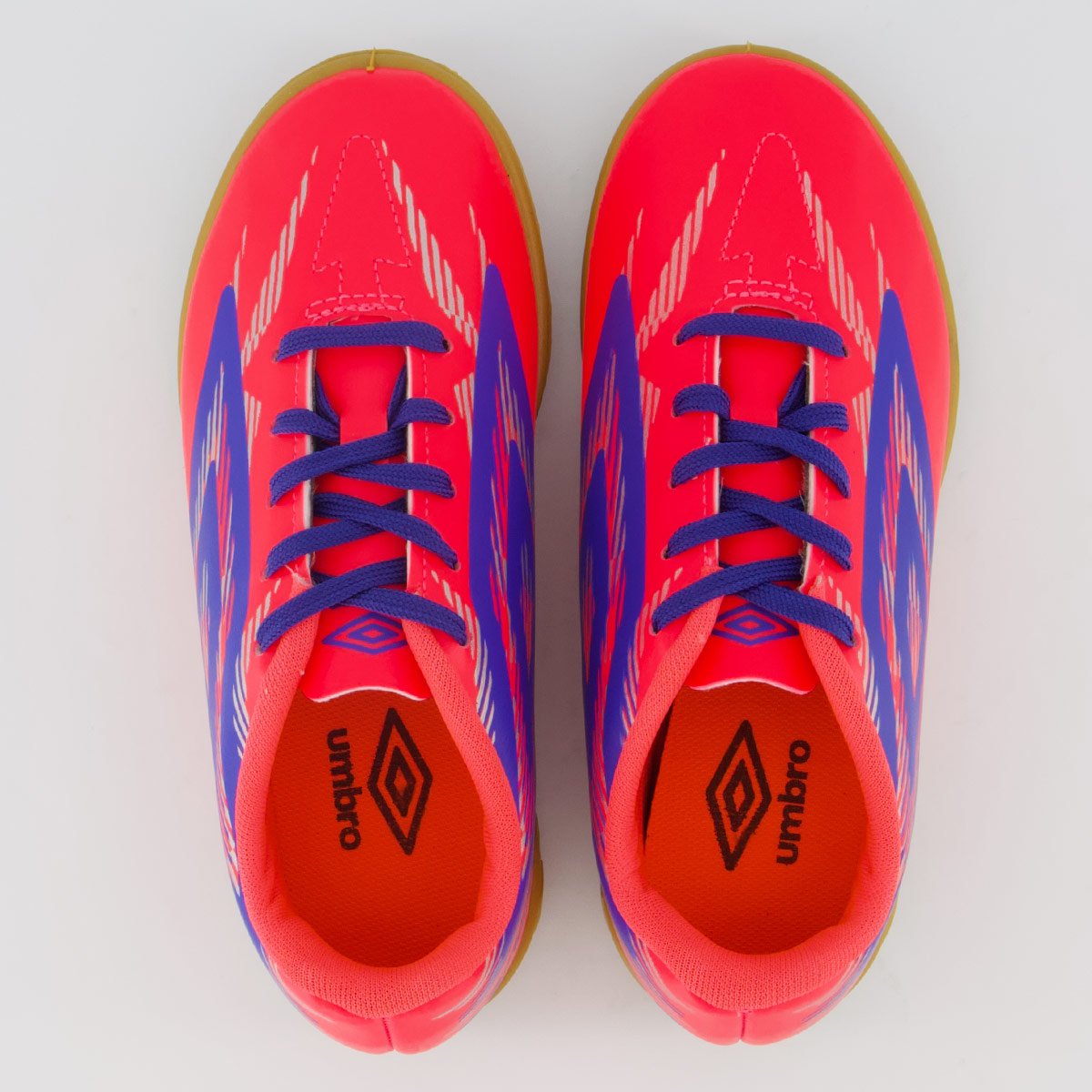 Chuteira Umbro Invictus Futsal Juvenil Rosa e Azul Rosa/Azul 4