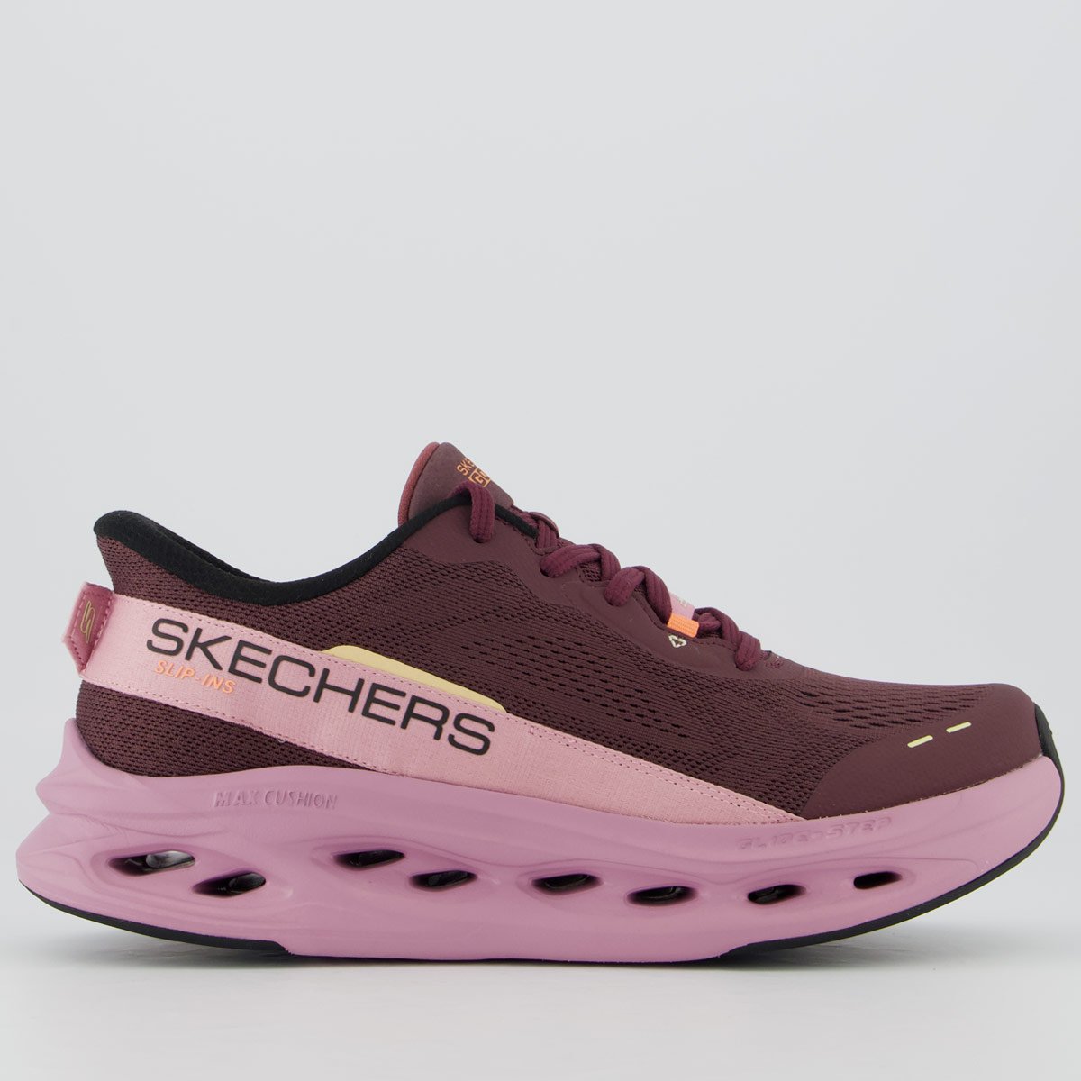 Tênis Skechers Max Cushioning Glide-Step Feminino Bordô