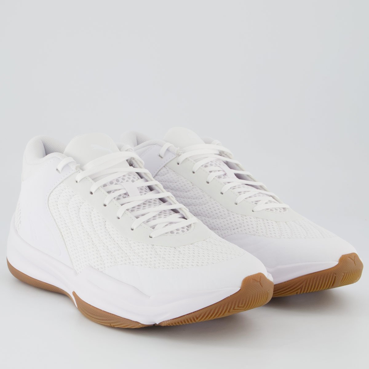 Tênis Puma Court Pro 2 Branco e Marrom Branco 2