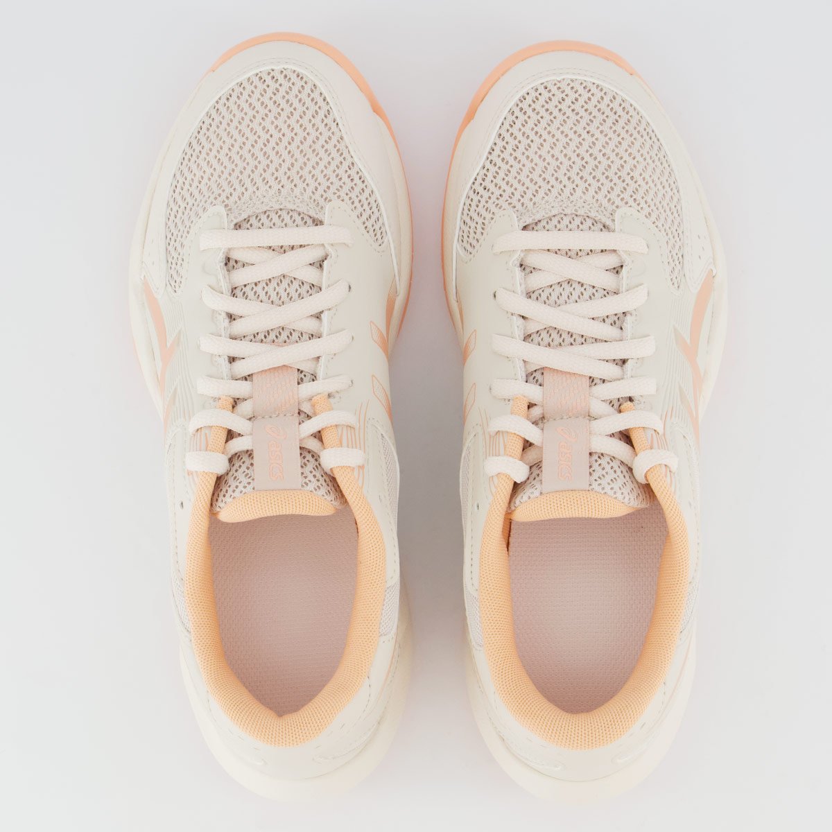 Tênis Asics Gel Rocket 12 Feminino Off-White e Rose Off White 4