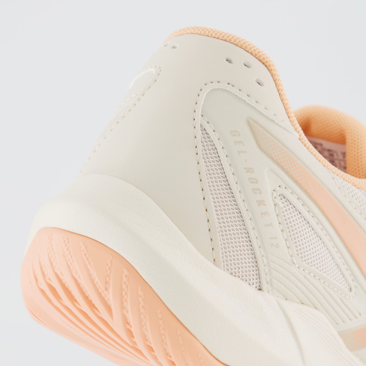 Tênis Asics Gel Rocket 12 Feminino Off-White e Rose Off White 6