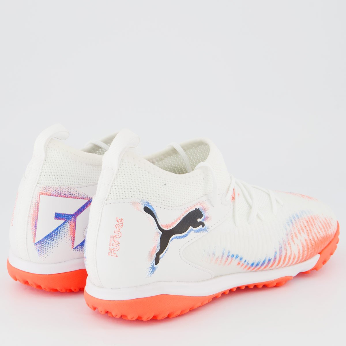 Chuteira Puma Future 8 Match TT + MID Society Juvenil Branca Branco 3