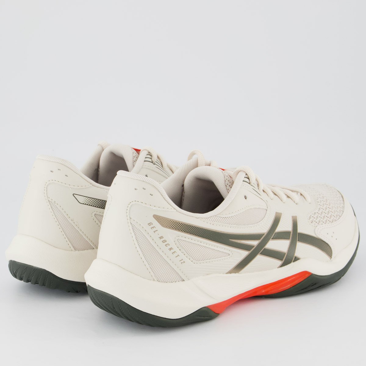 Tênis Asics Gel Rocket 12 Branco e Laranja Branco 3