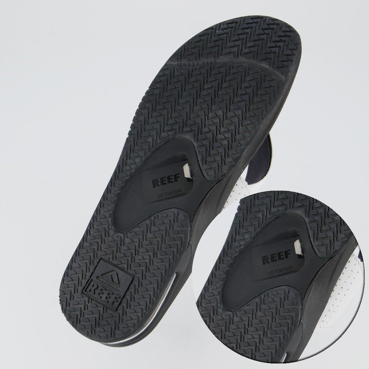 Chinelo Reef Mick Fanning Preto e Branco Preto/Branco 5