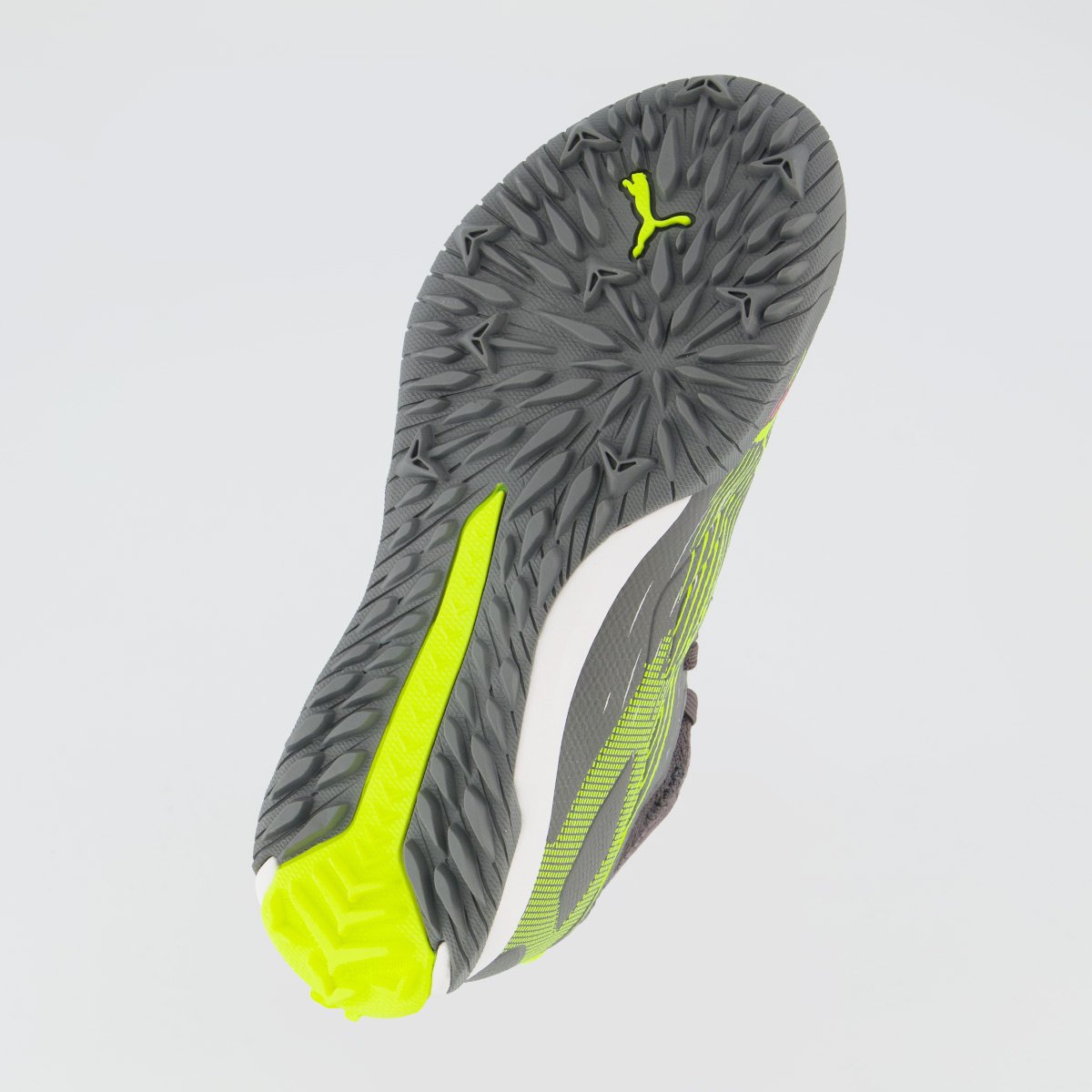 Chuteira Puma Mid Ultra 5 Match Society Juvenil Cinza e Verde Cinza 5