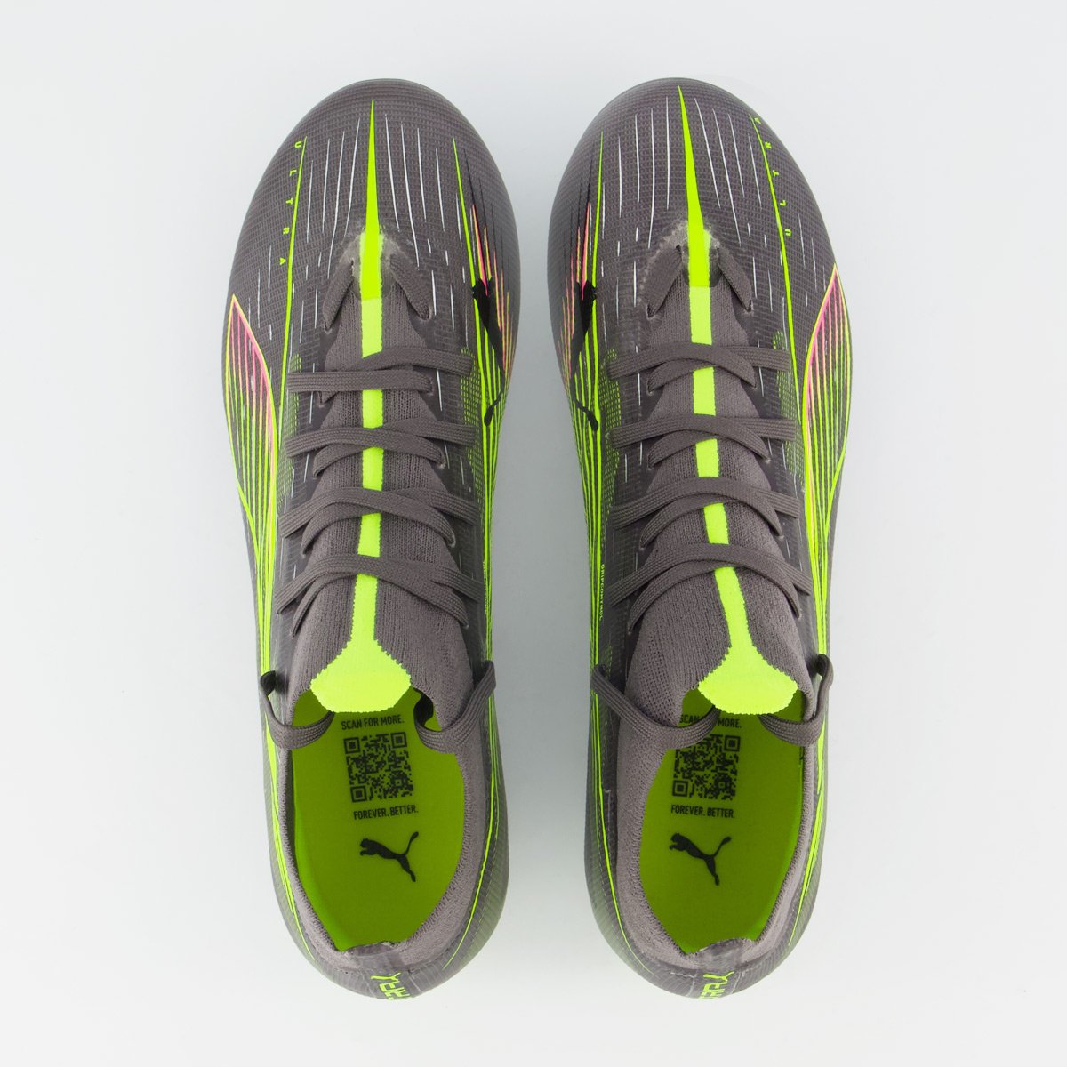 Chuteira Puma Ultra 5 Match+ Campo Cinza e Verde Cinza 4
