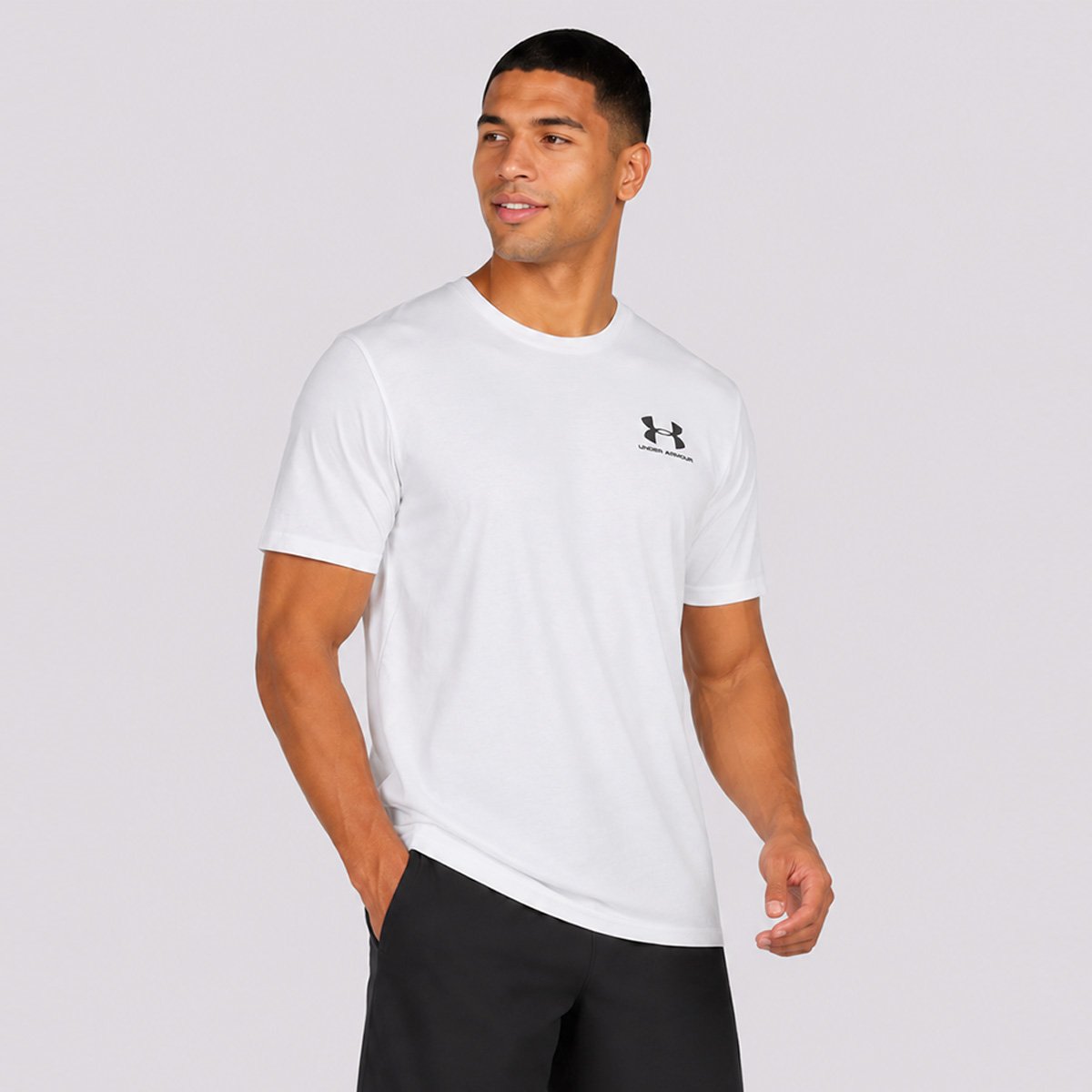 Camiseta Under Armour Sportstyle LC SS Branca Branco 3