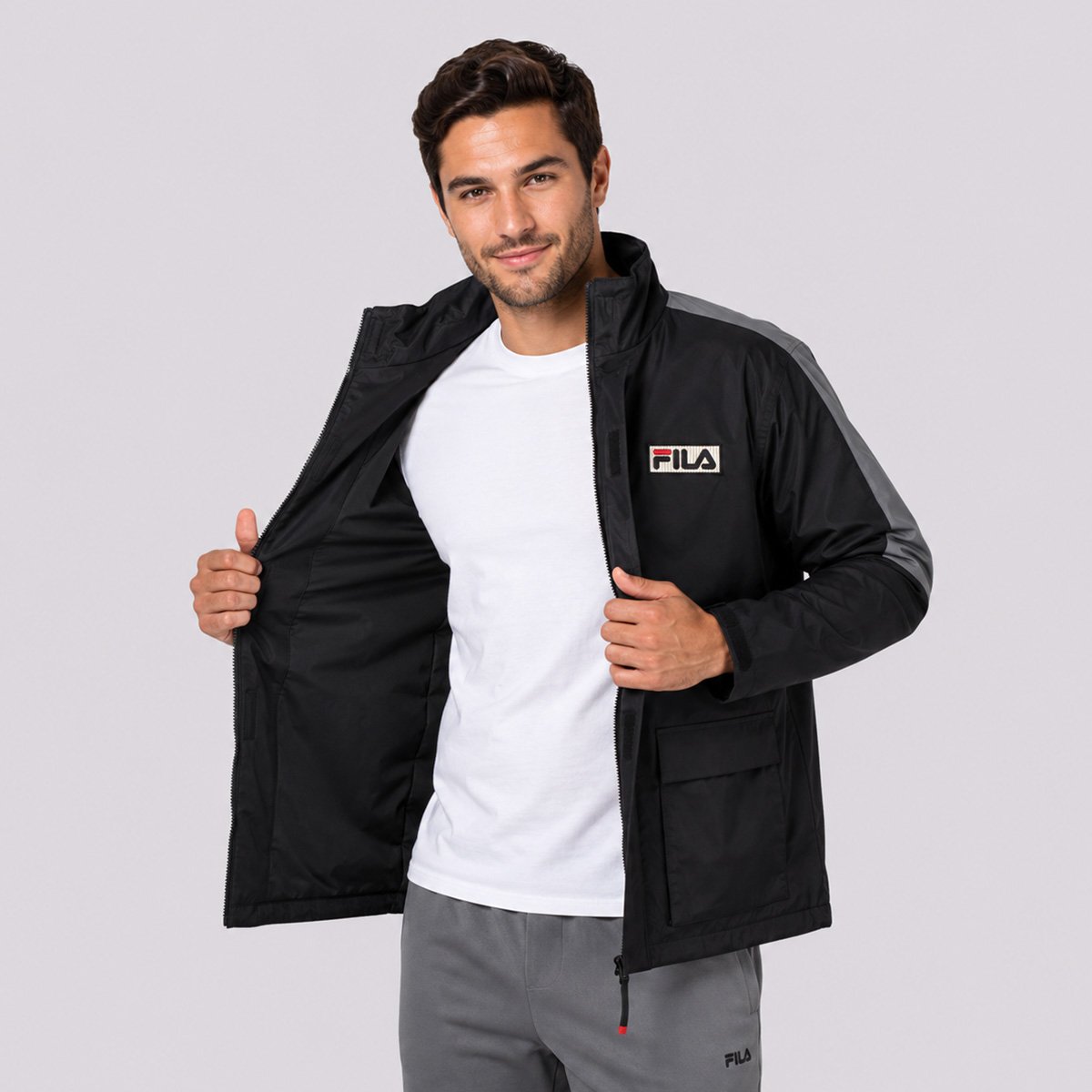 Jaqueta Fila Waterproof Preta Preto 3