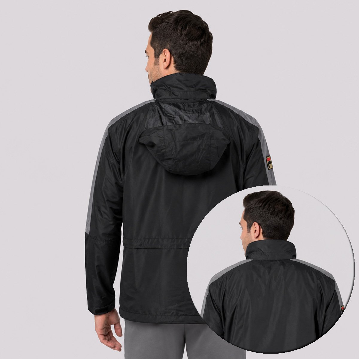Jaqueta Fila Waterproof Preta Preto 4