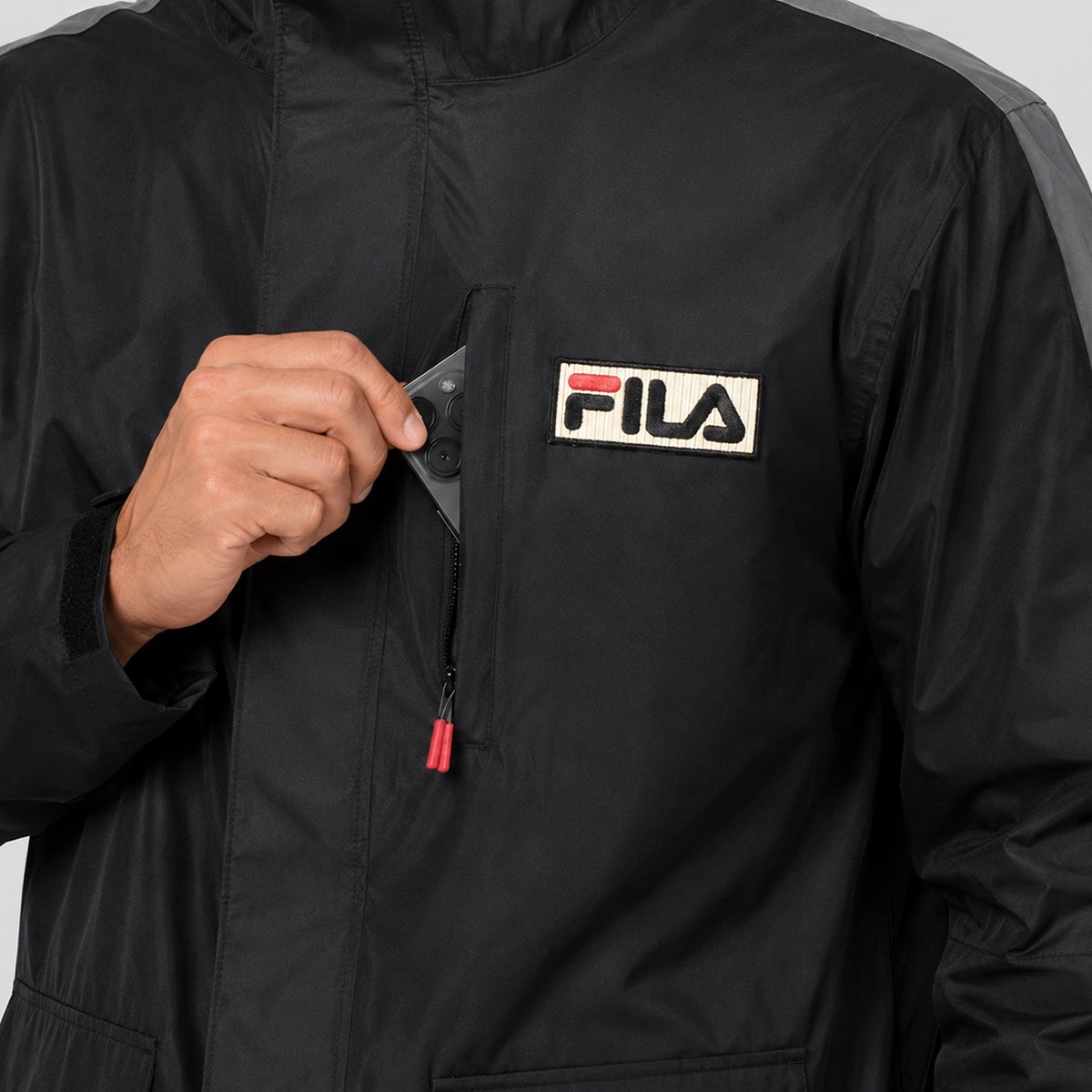Jaqueta Fila Waterproof Preta Preto 5