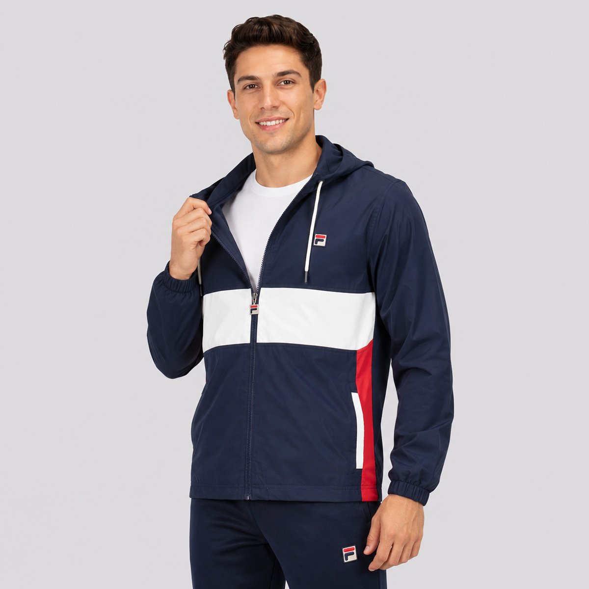 Jaqueta Fila Bianco Azul Marinho e Vermelho Azul 2