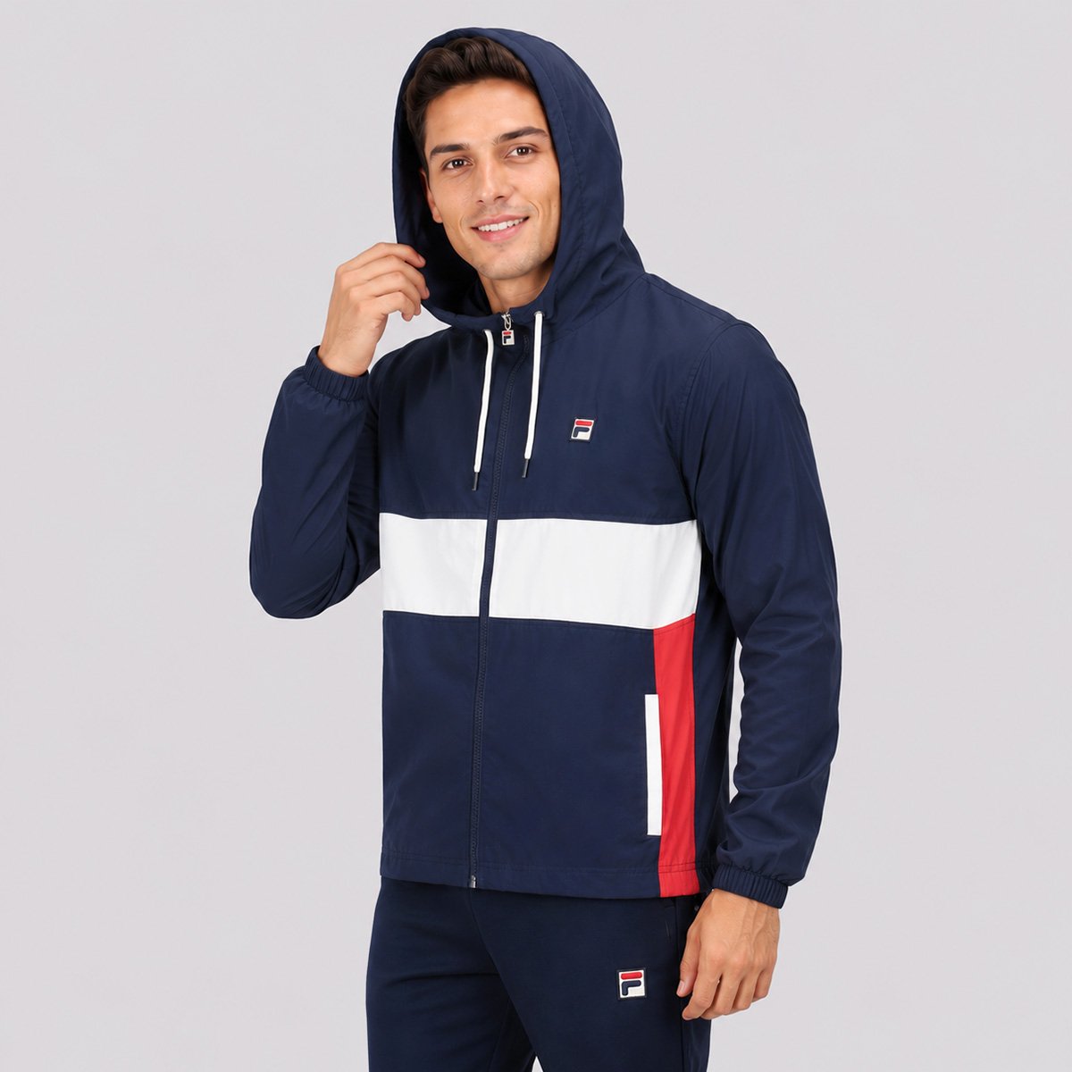Jaqueta Fila Bianco Azul Marinho e Vermelho Azul 3