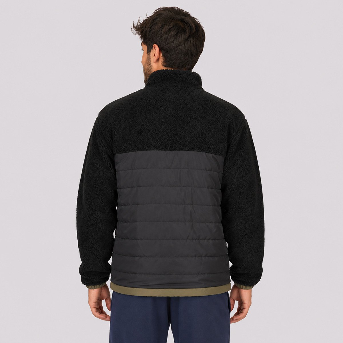 Jaqueta Fila Outer Mix Preta e Verde Oliva Preto 4
