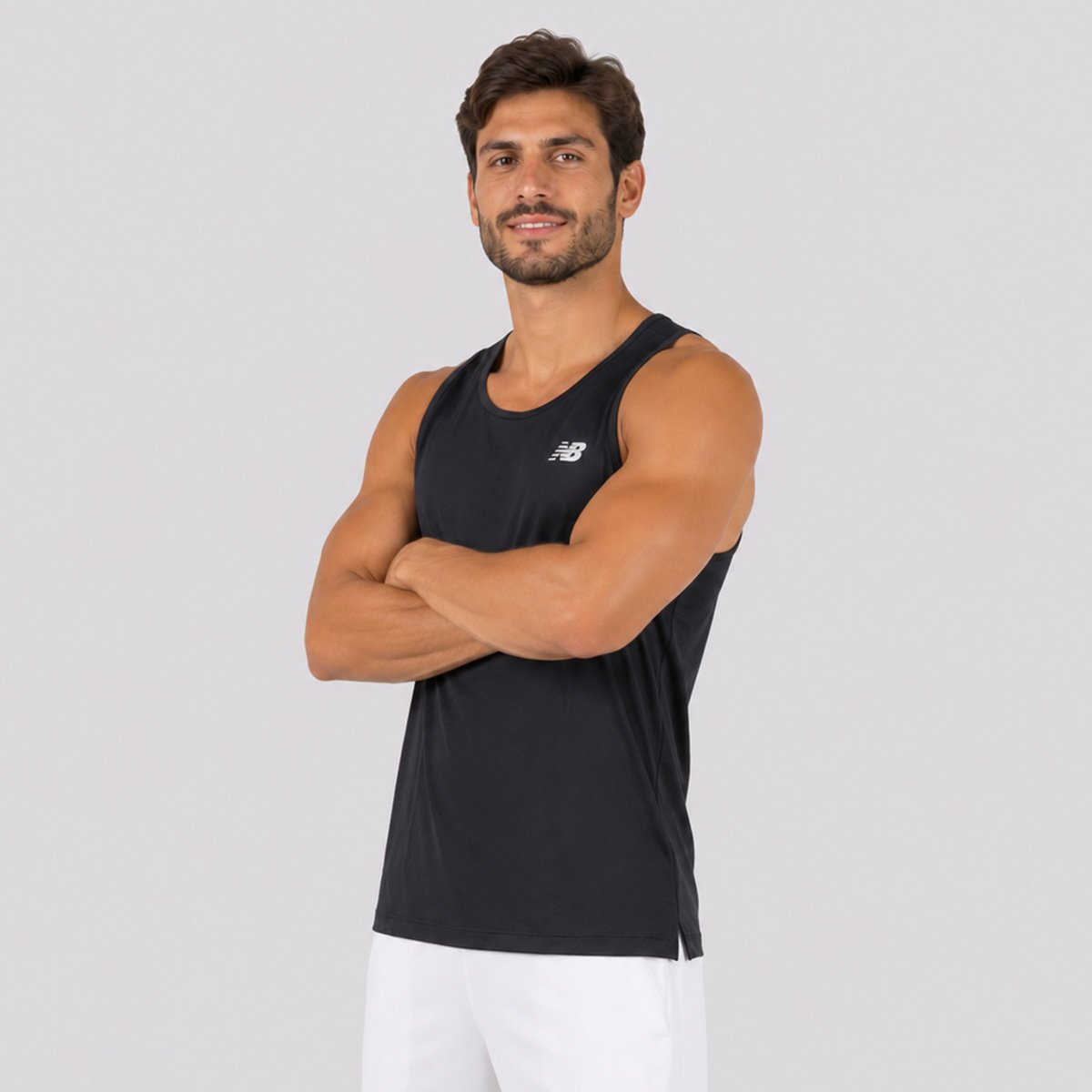 Regata New Balance Sport Essentials Logo Preta Preto 3