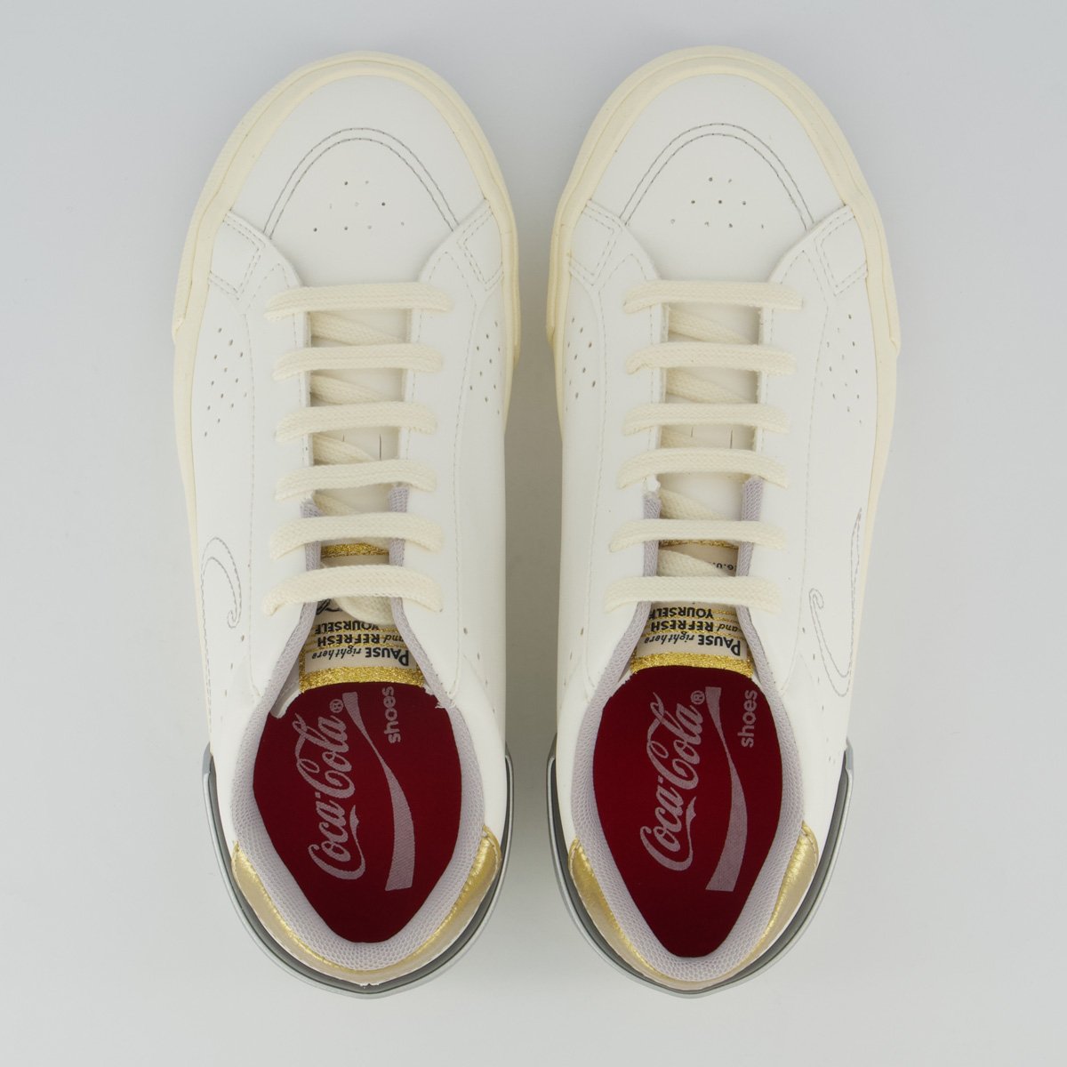 Tênis Coca Cola Lavine Town Feminino Branco Branco 4