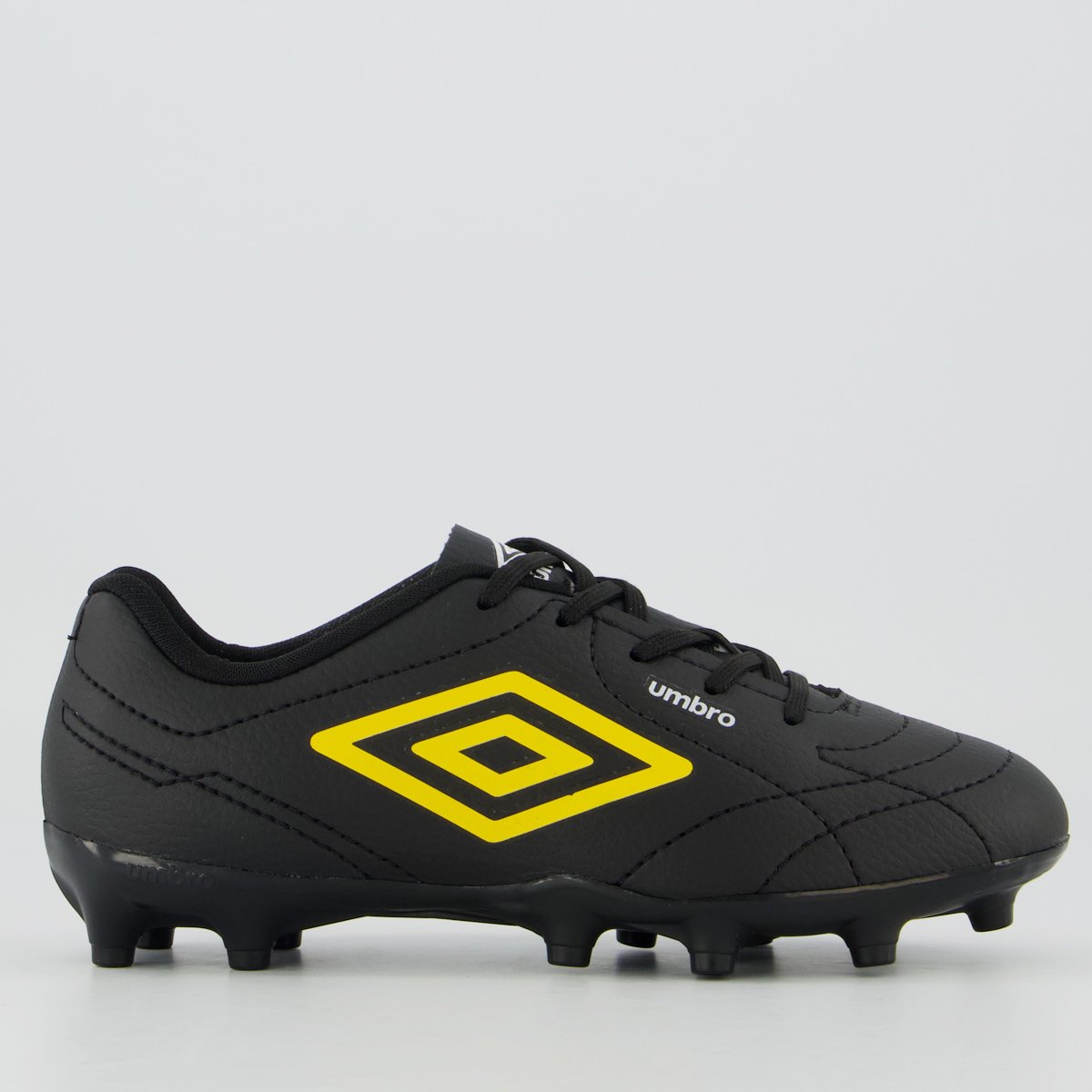 Chuteira Umbro Class Footballer Campo Juvenil Preta e Amarela