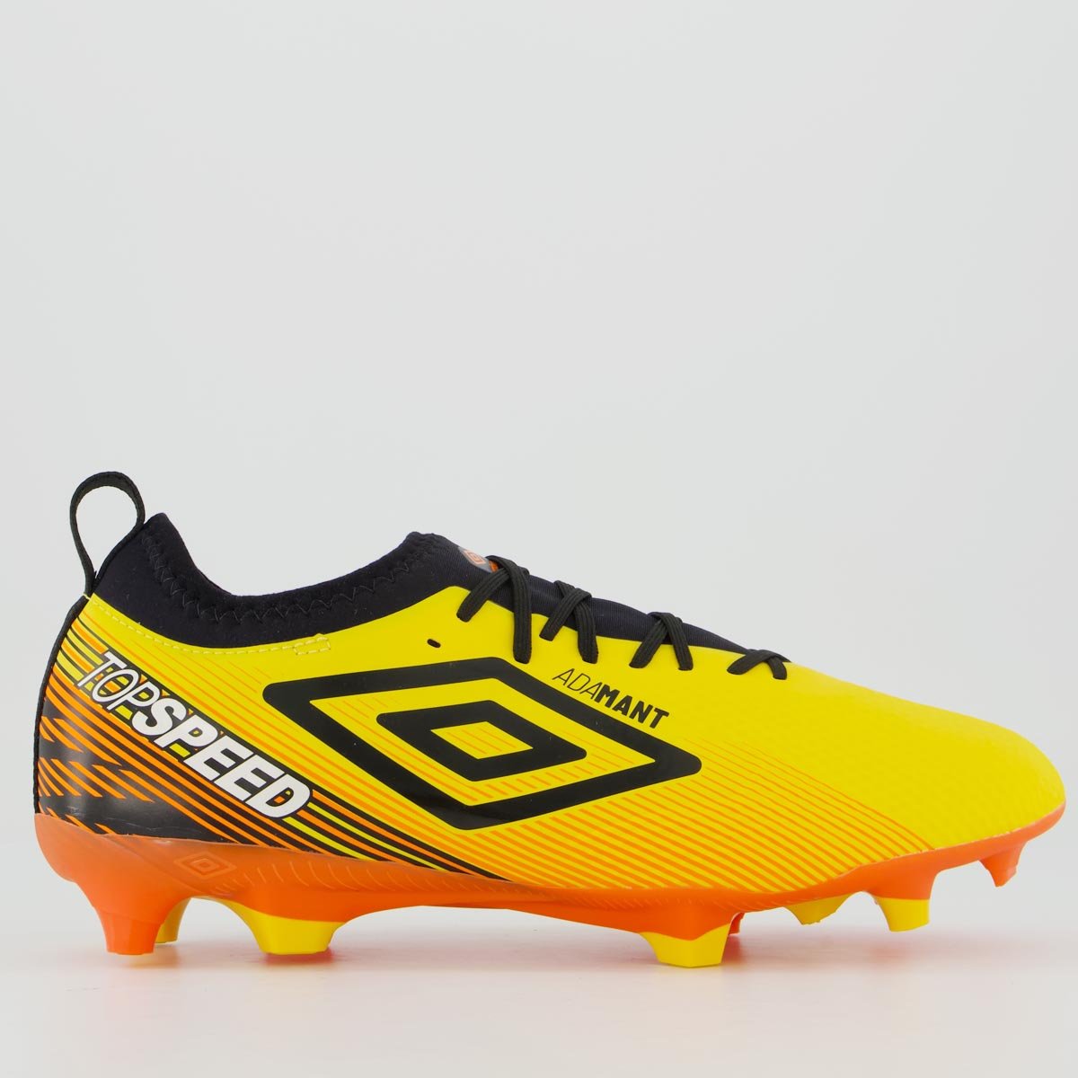 Chuteira Umbro Top Speed Club Campo Amarela e Preta