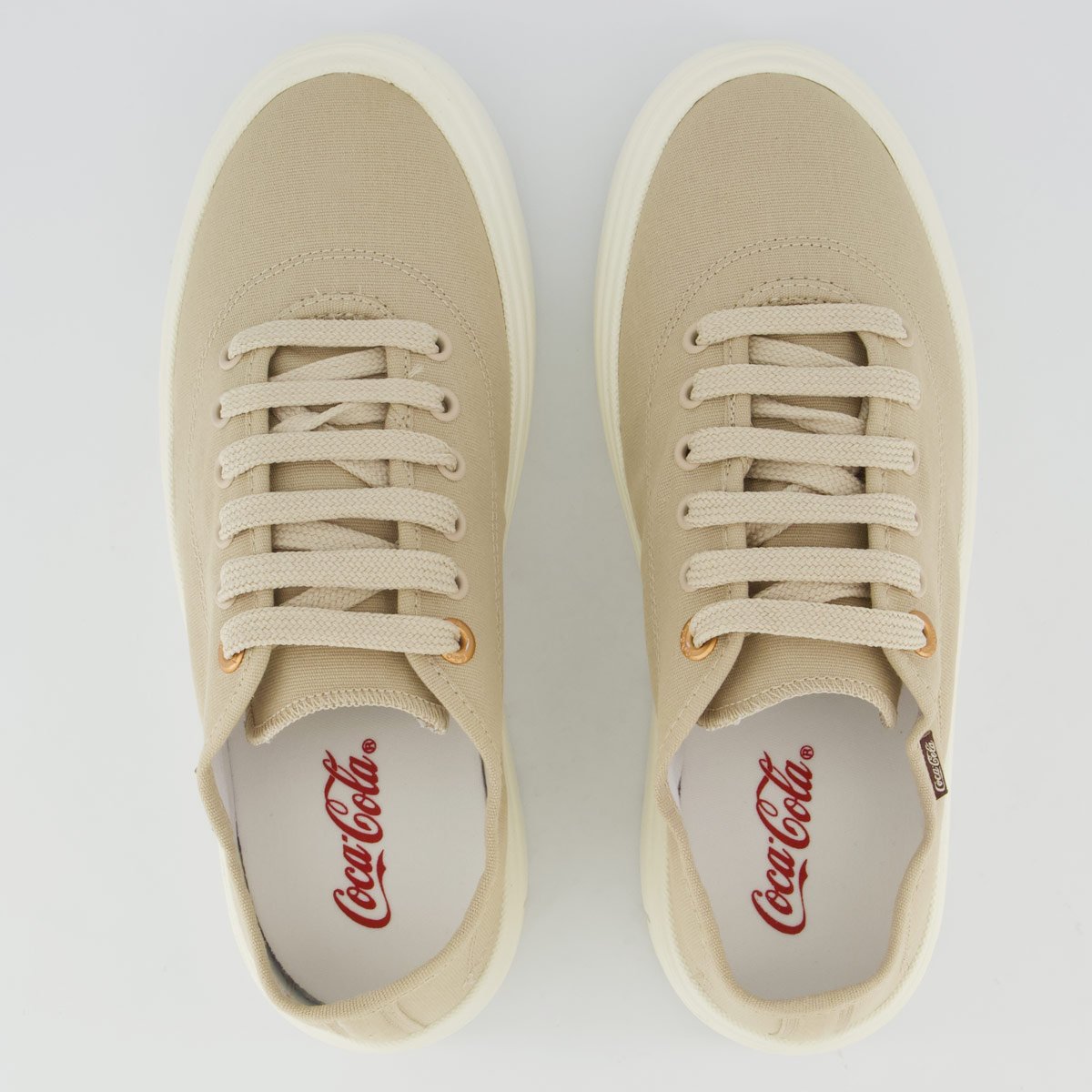 Tênis Coca Cola Harmony Canvas Feminino Bege Bege 4