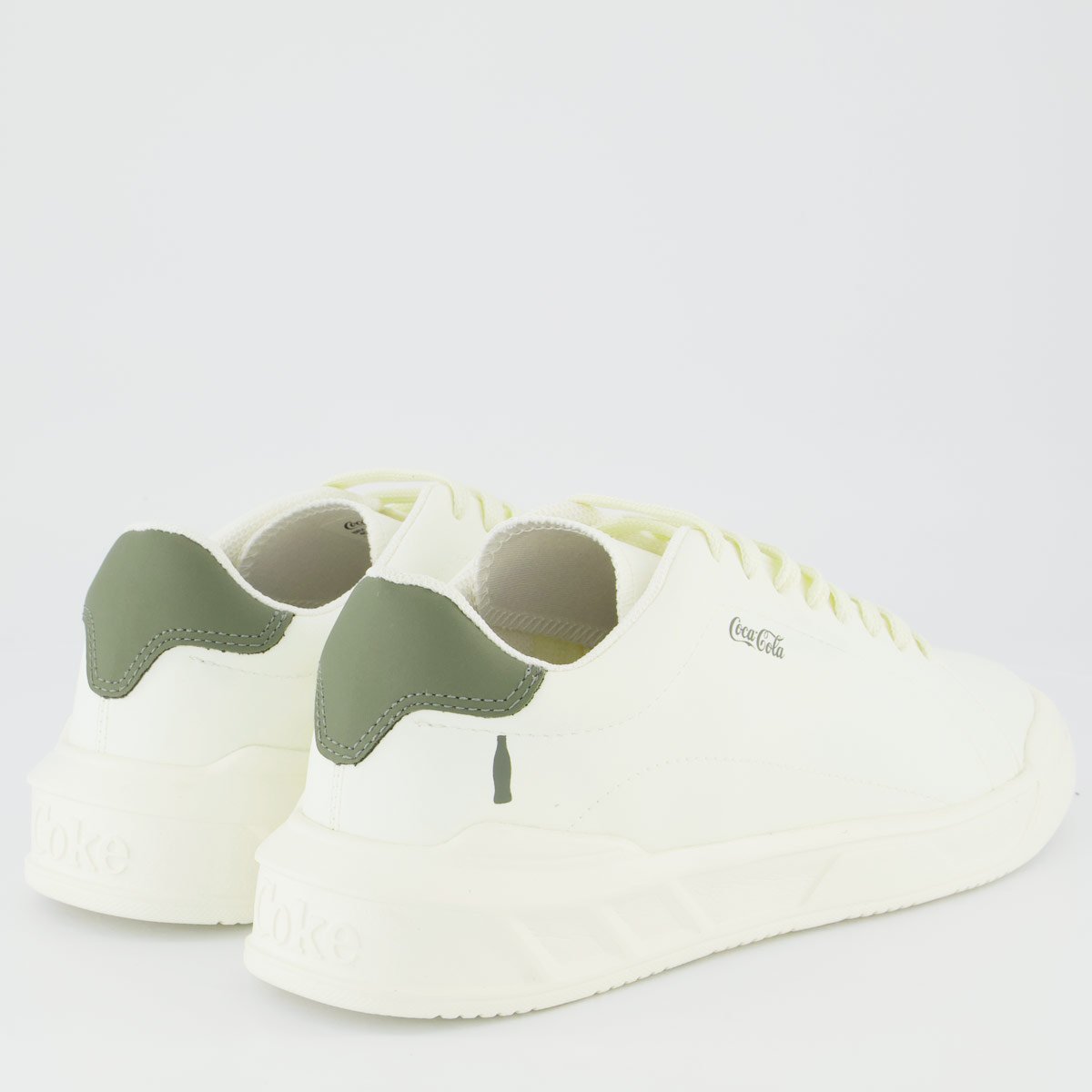 Tênis Coca Cola Lander Town Branco e Verde Branco 3