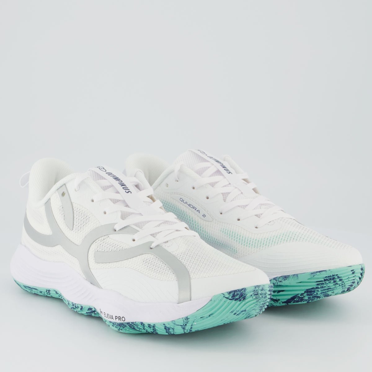 Tênis Olympikus Qu4dra 2 Feminino Branco e Verde Branco 2