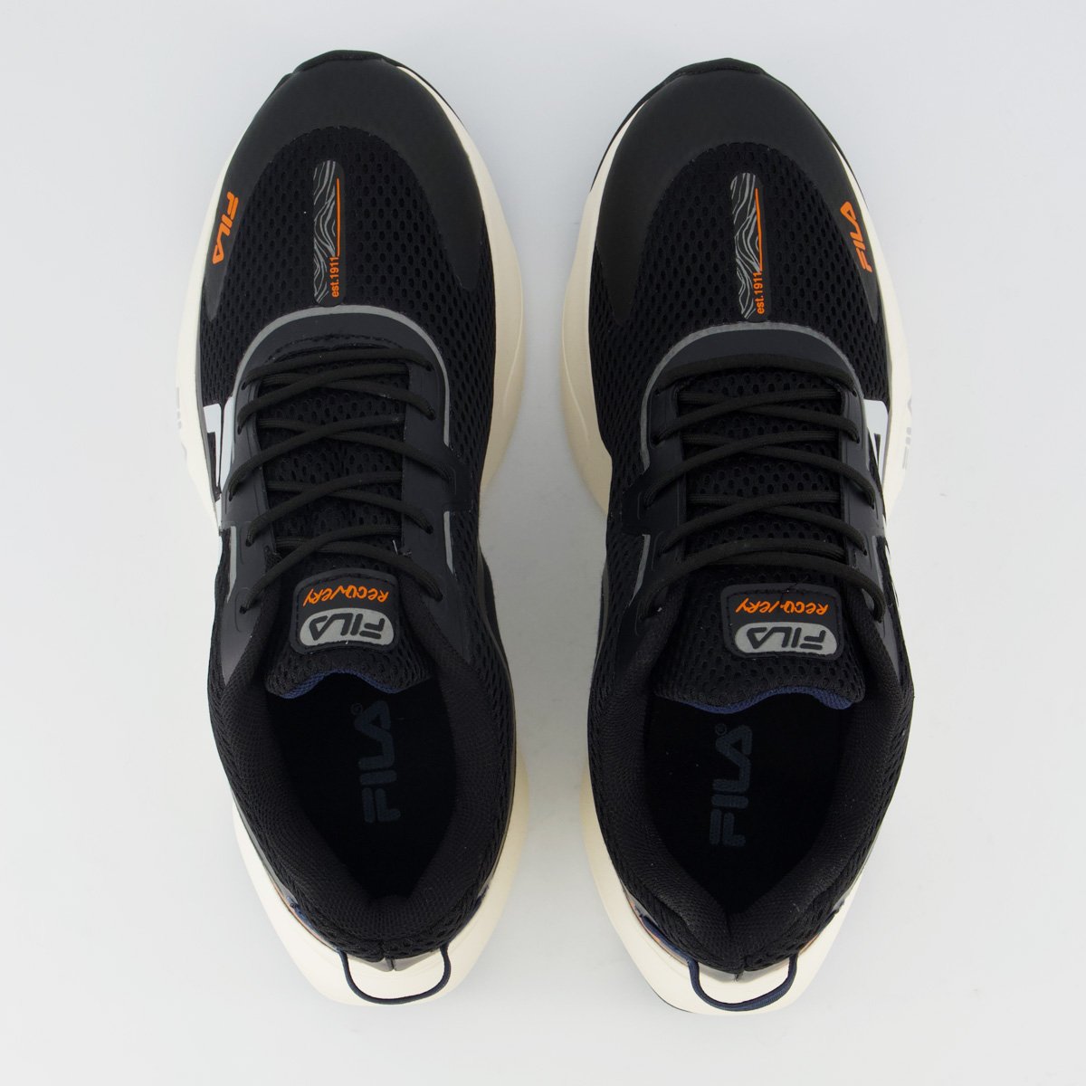 Tênis Fila Recovery Preto e Prata Preto 4