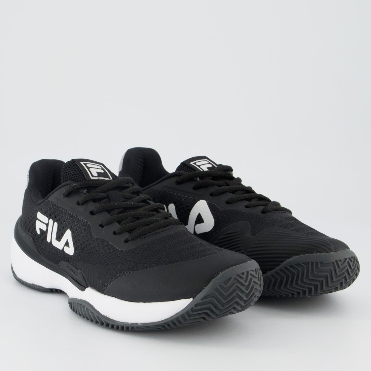 Tênis Fila Invicto Clay Feminino Preto e Cinza Preto 2